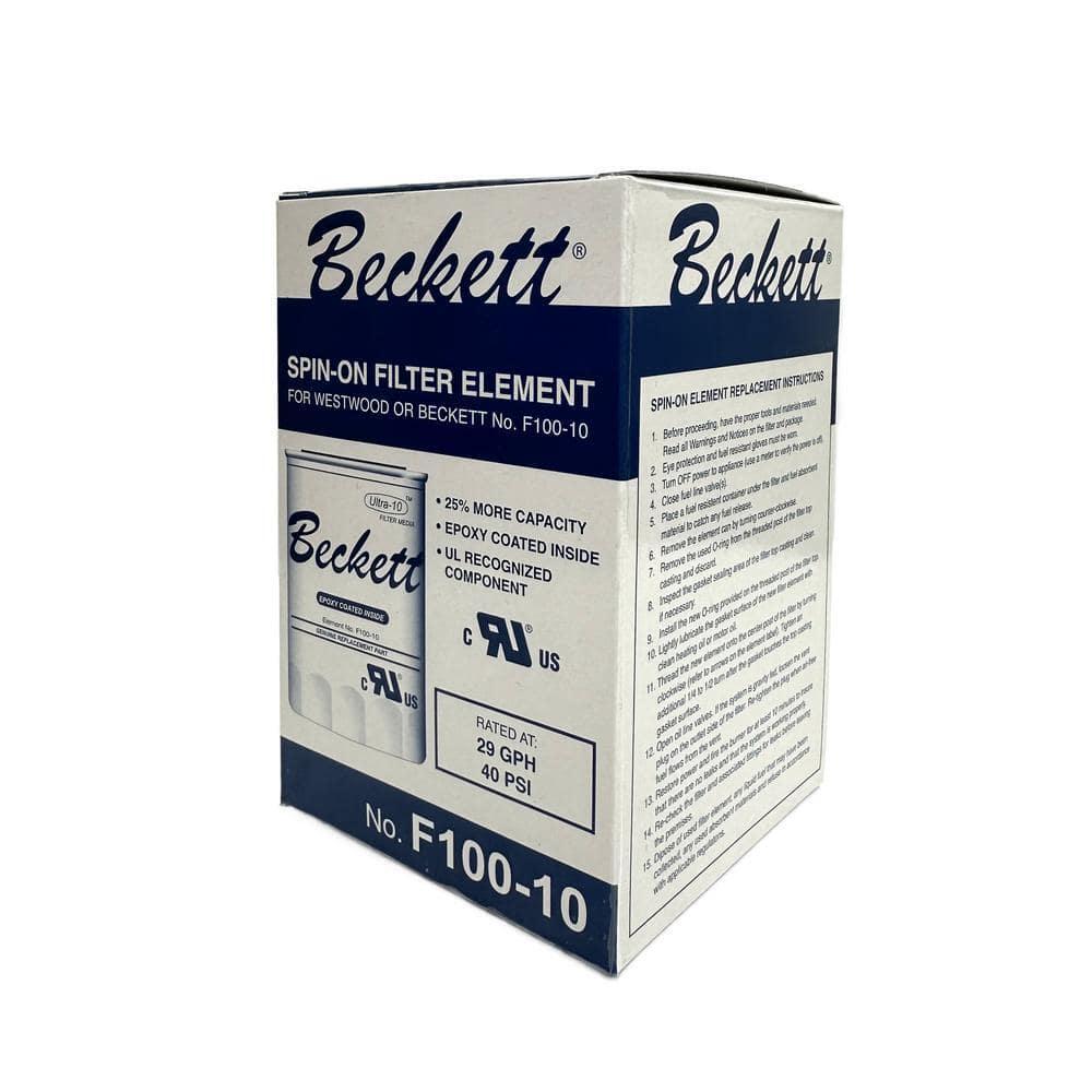 Beckett Replacement Filter F-100 Fuel Oil Spin-on Corrosion-Resistant 1 lb