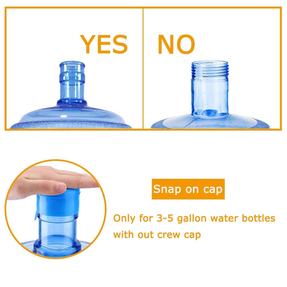 Zddaoole 30 Pack Non Spill Caps,Reusable 55mm 3 and 5 Gallon Water White