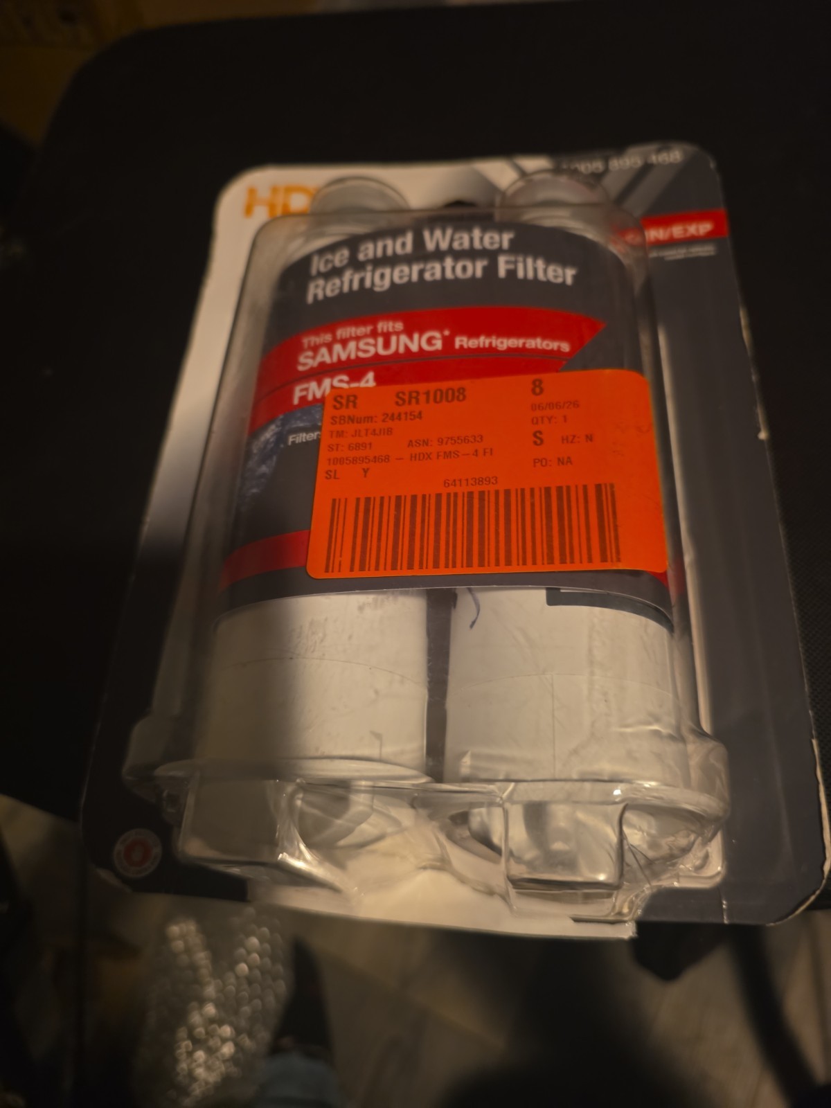 HDX FMS-4 SAMSUNG HAF-QIN/EXP ICE & WATER REPLACEMENT REFRIGERATOR FILTER 2 PACK