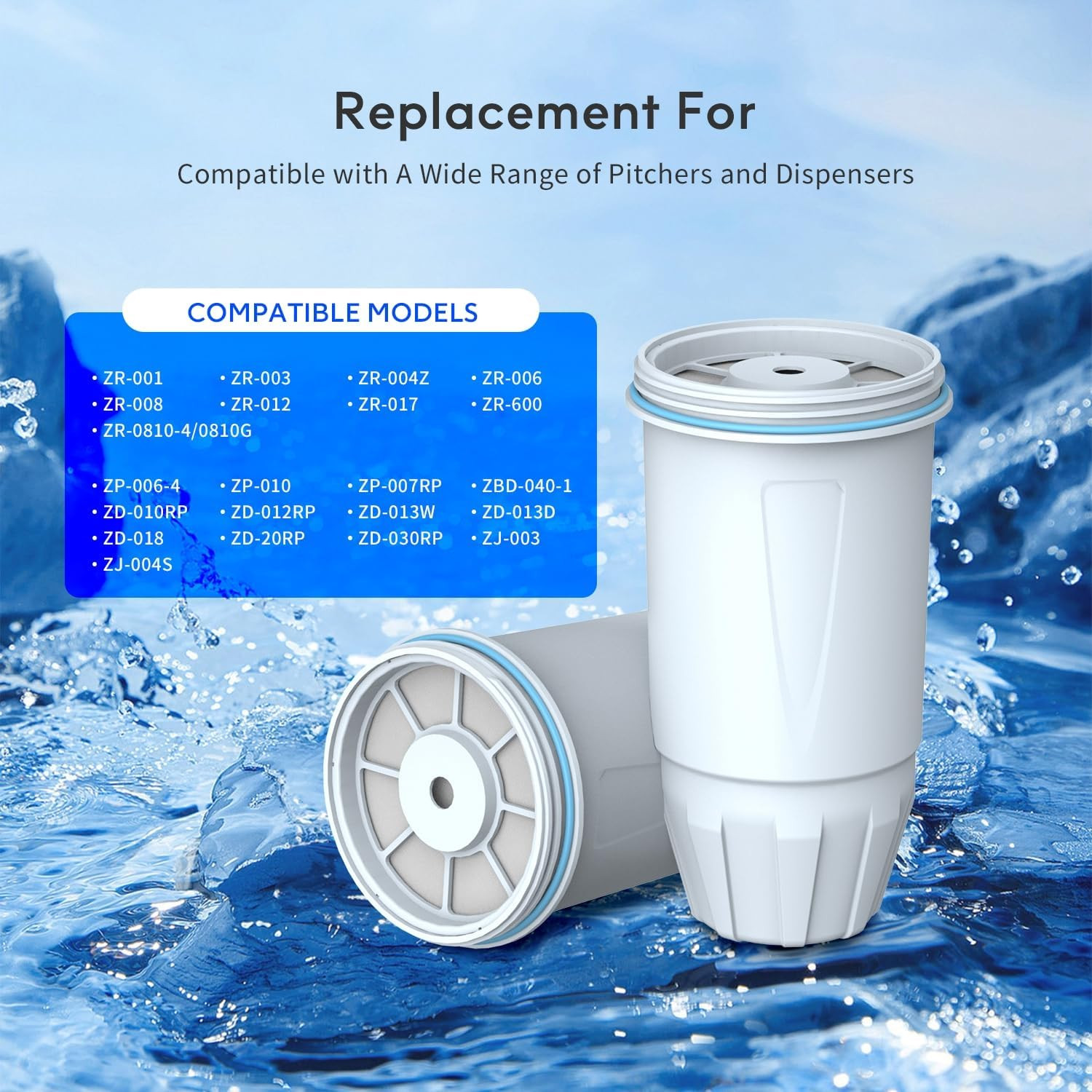 Water Filter ZR-001 ZR-003 ZP-600 ZR-017 4 Pack