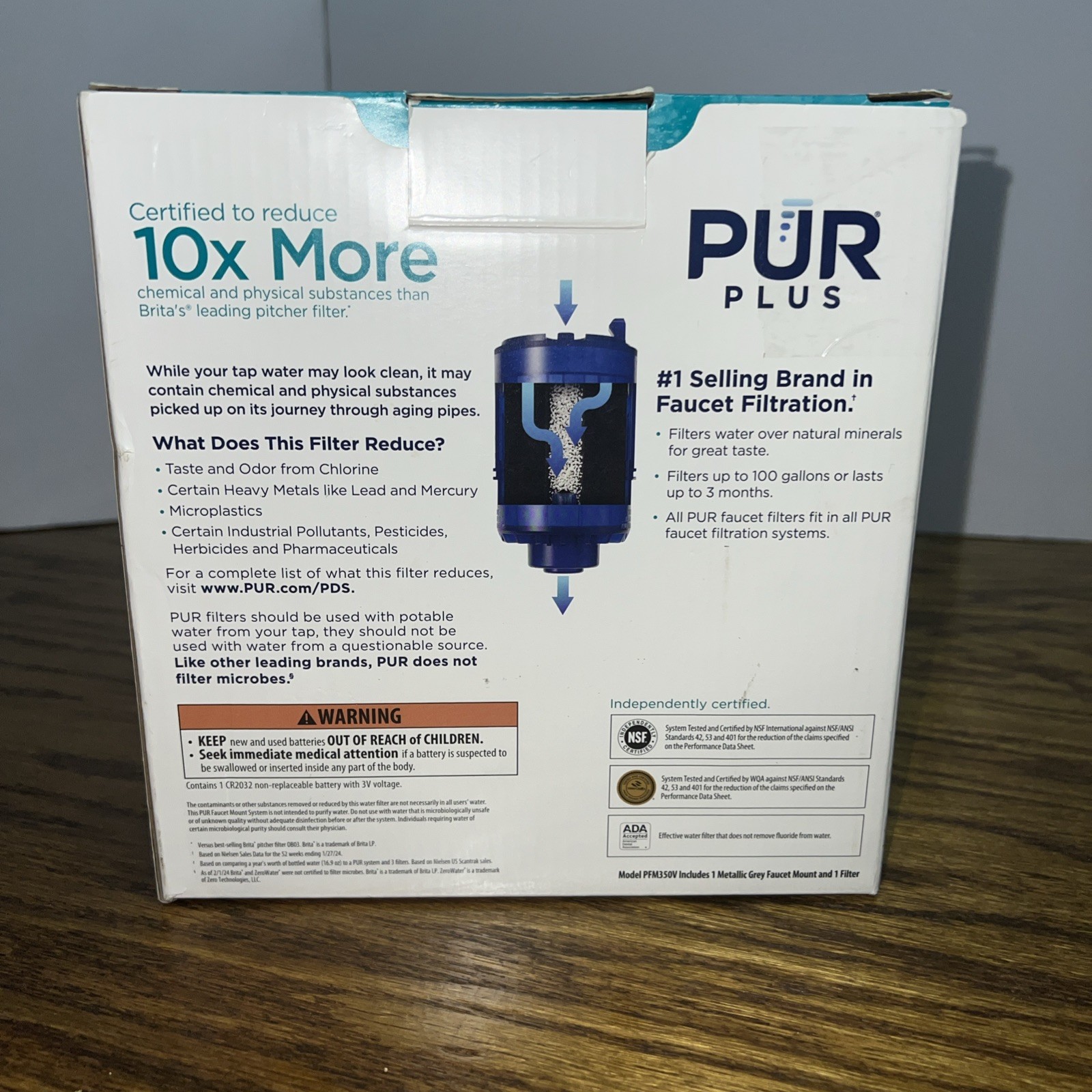 PUR PLUS Faucet Filtration System – Metallic Gray (PFM350V)