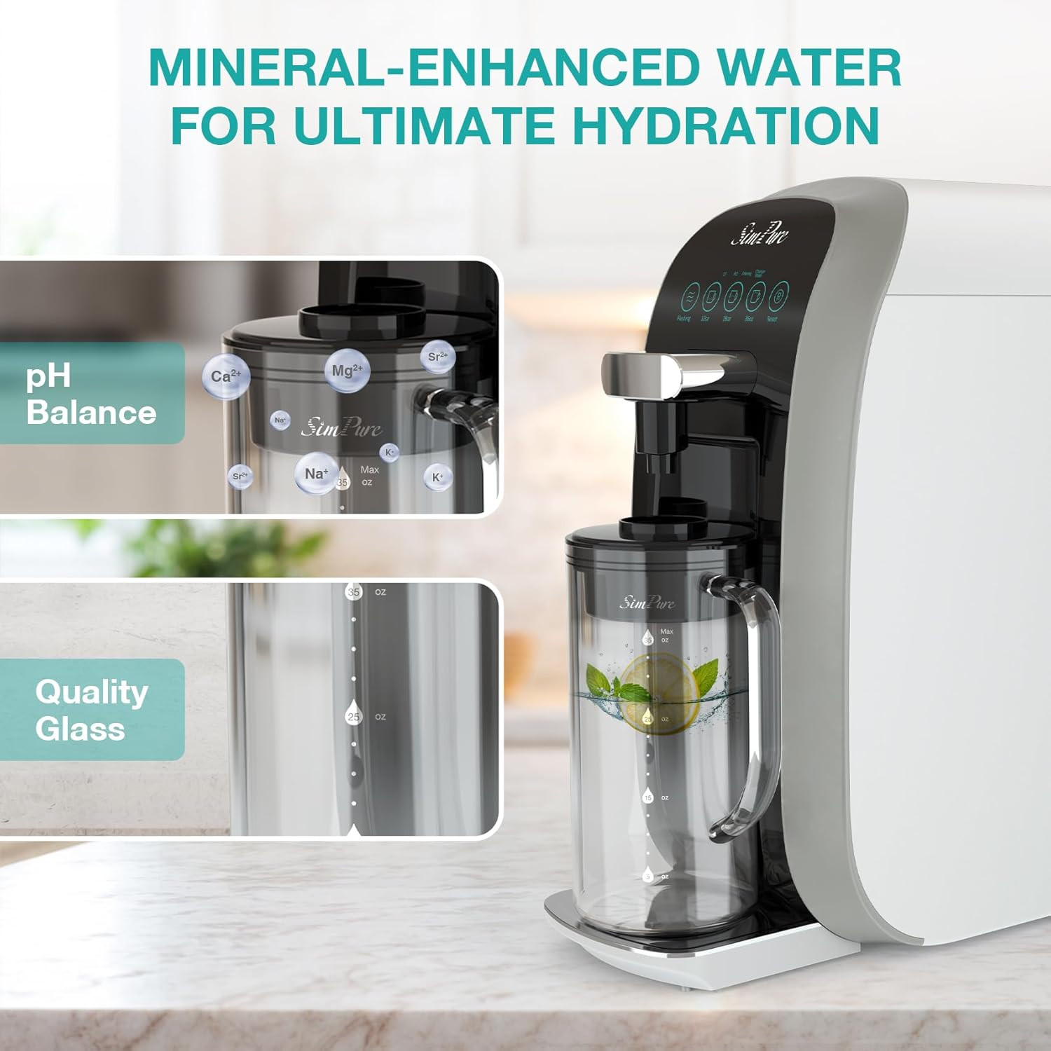 Y7T-A Countertop Reverse Osmosis Water Filter, NSF/ANSI 58 Certified, 5 Stage RO