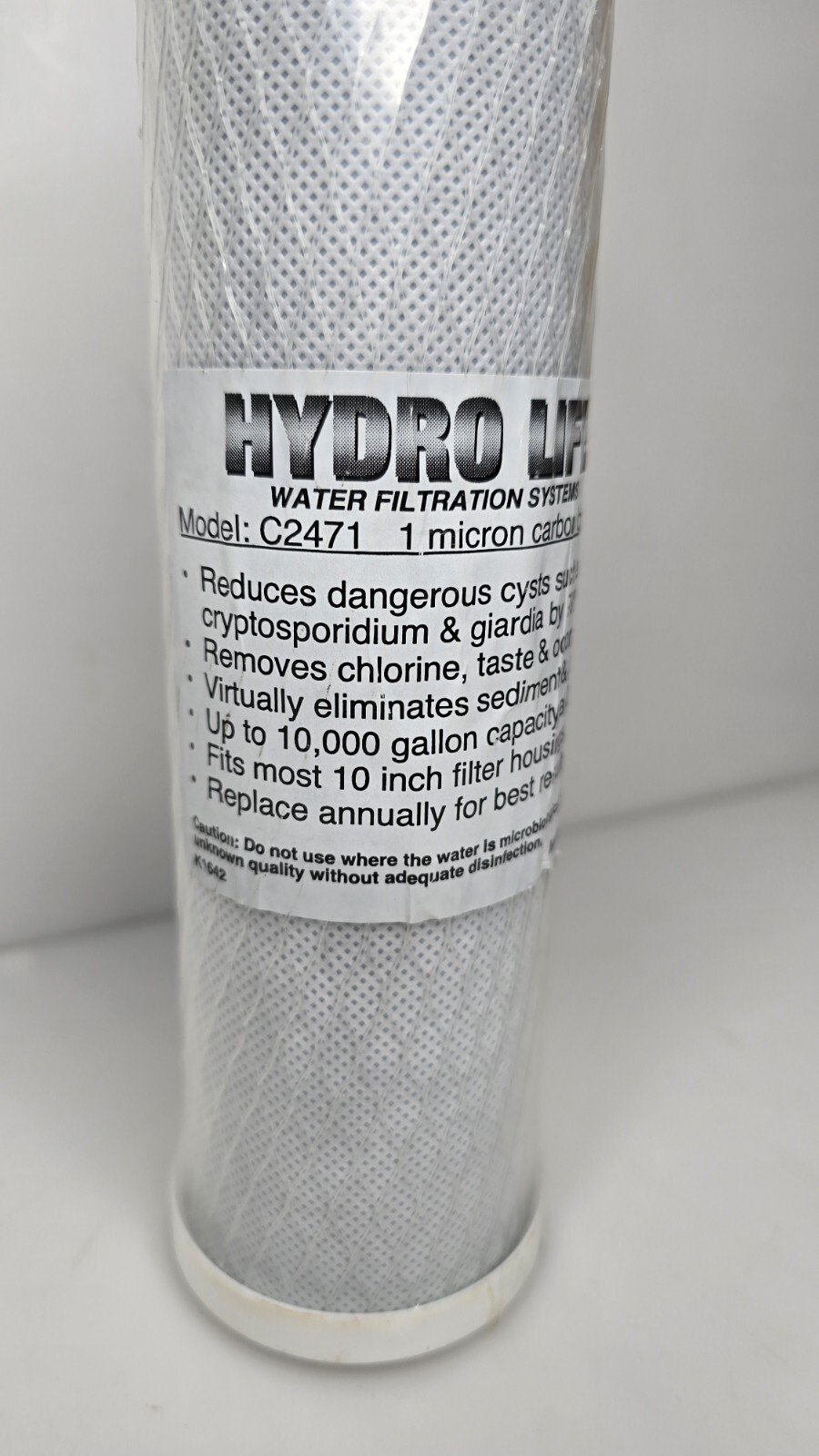 Hydro Life C-2471 52418 Replacement Filter Cartridge 1 Micron Carbon Block NEW