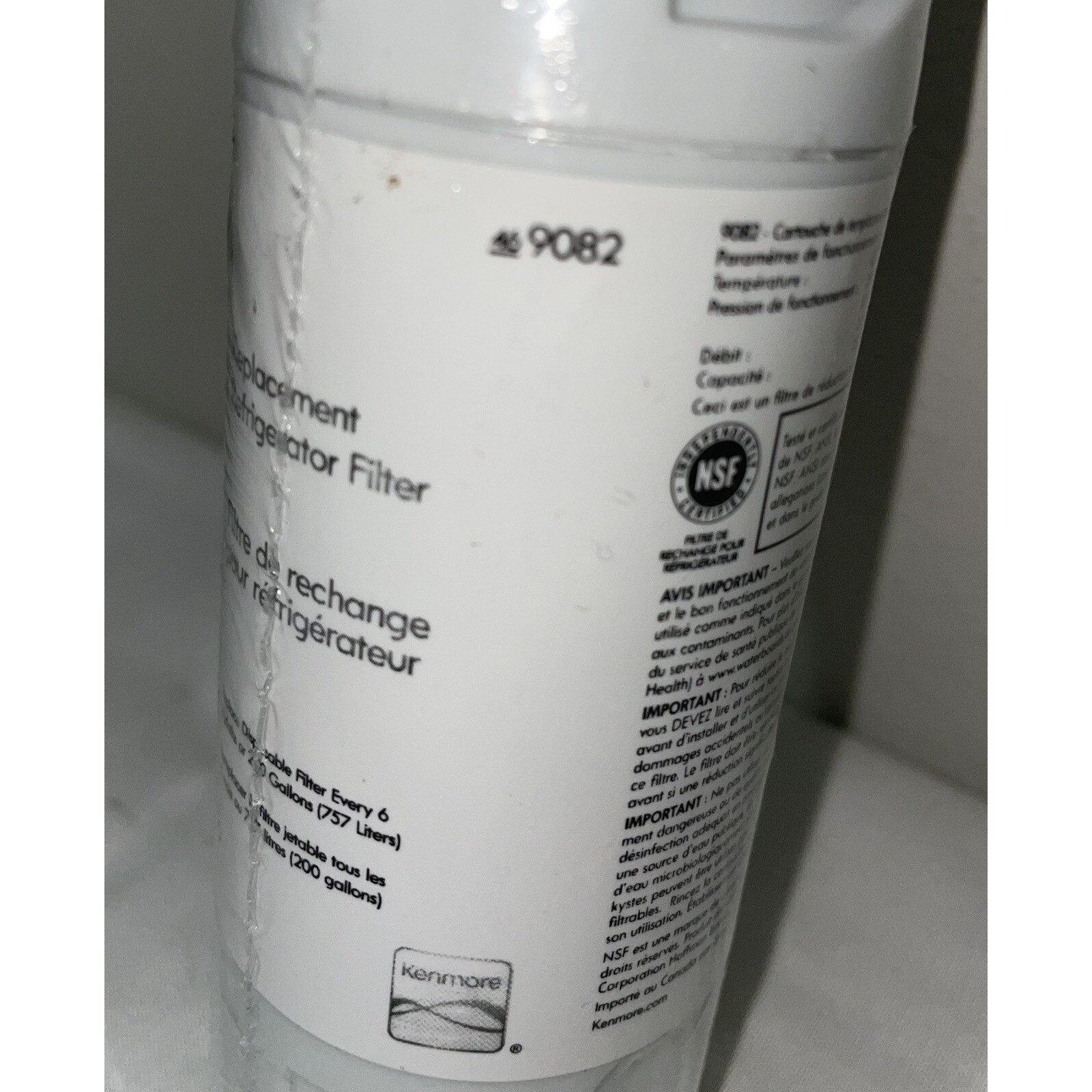 Kenmore Refrigerator Water Filter 46 9082 White Genuine Replacement Part New