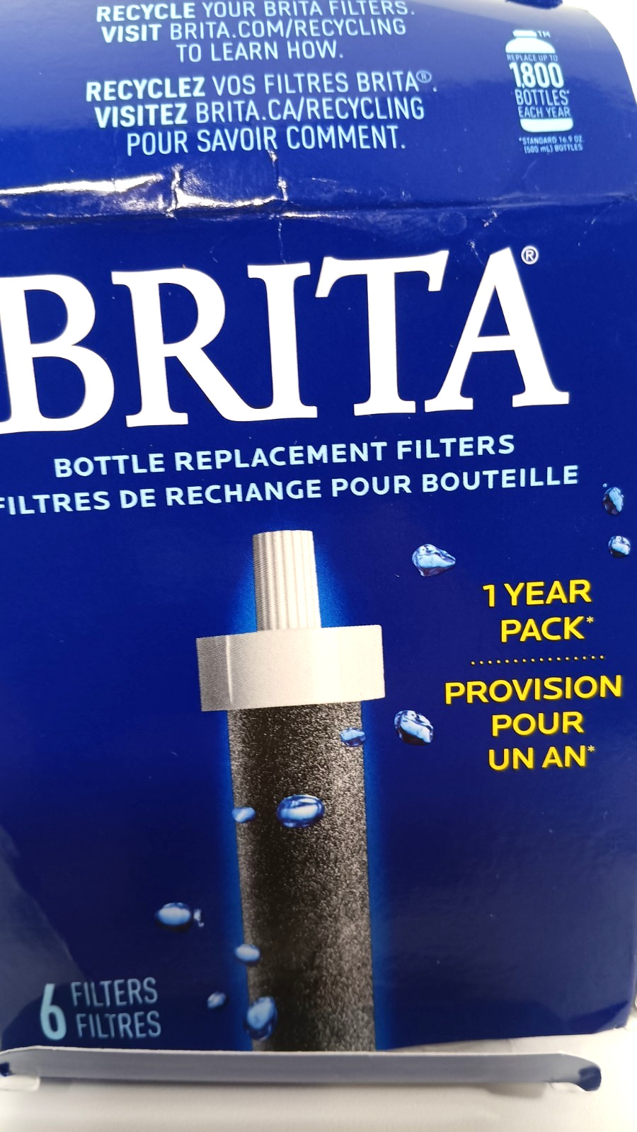 BRITA Bottle Replacement Filters 6 Filters 1 Year Pack (BRAND NEW)