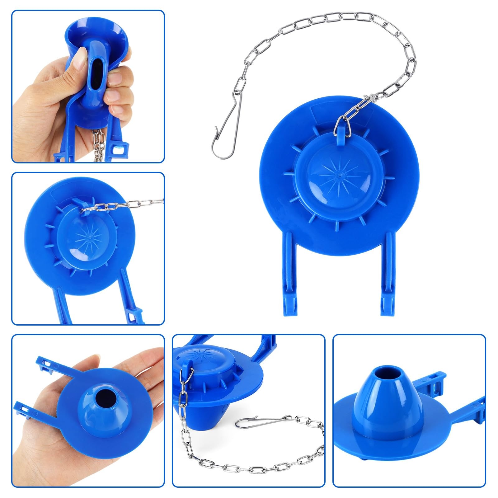 Universal Toilet Flapper Replacement Kit, 2 Inch Toilet Tank Flapper with Sta…