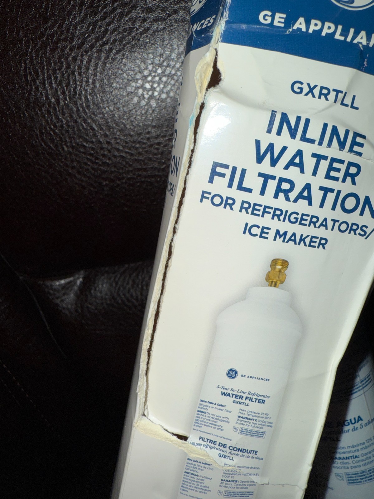 GE Appliances GXRTLL 5-Year Inline Water Filtration Fridge/Ice Maker OB NEW