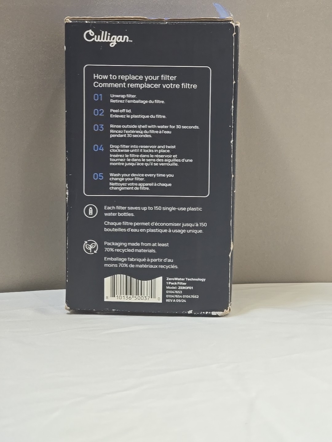 Culligan Pitcher with ZeroWater Technology Sealed Box 1 pk Replacement Filter