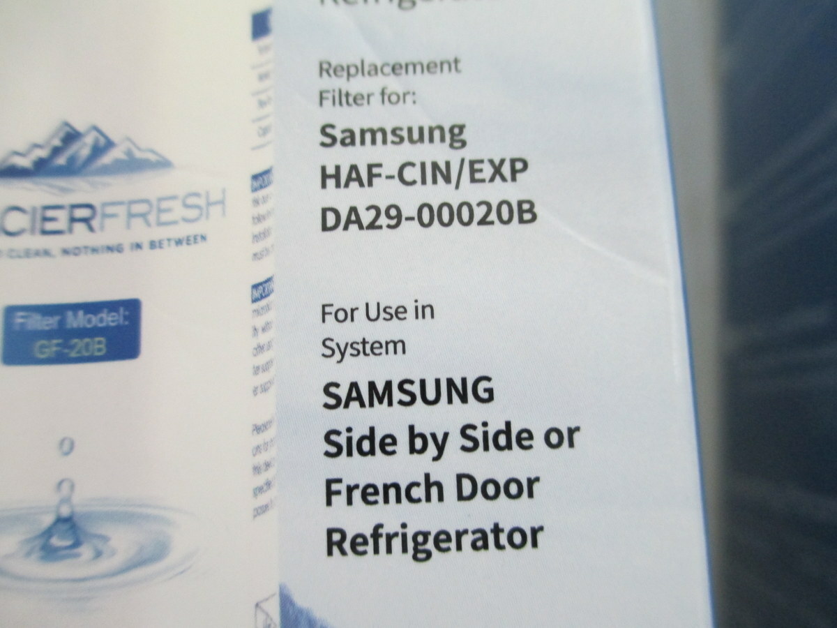 Glacier Fresh water filter GF-20B Samsung side by side refrigerators lot of 2