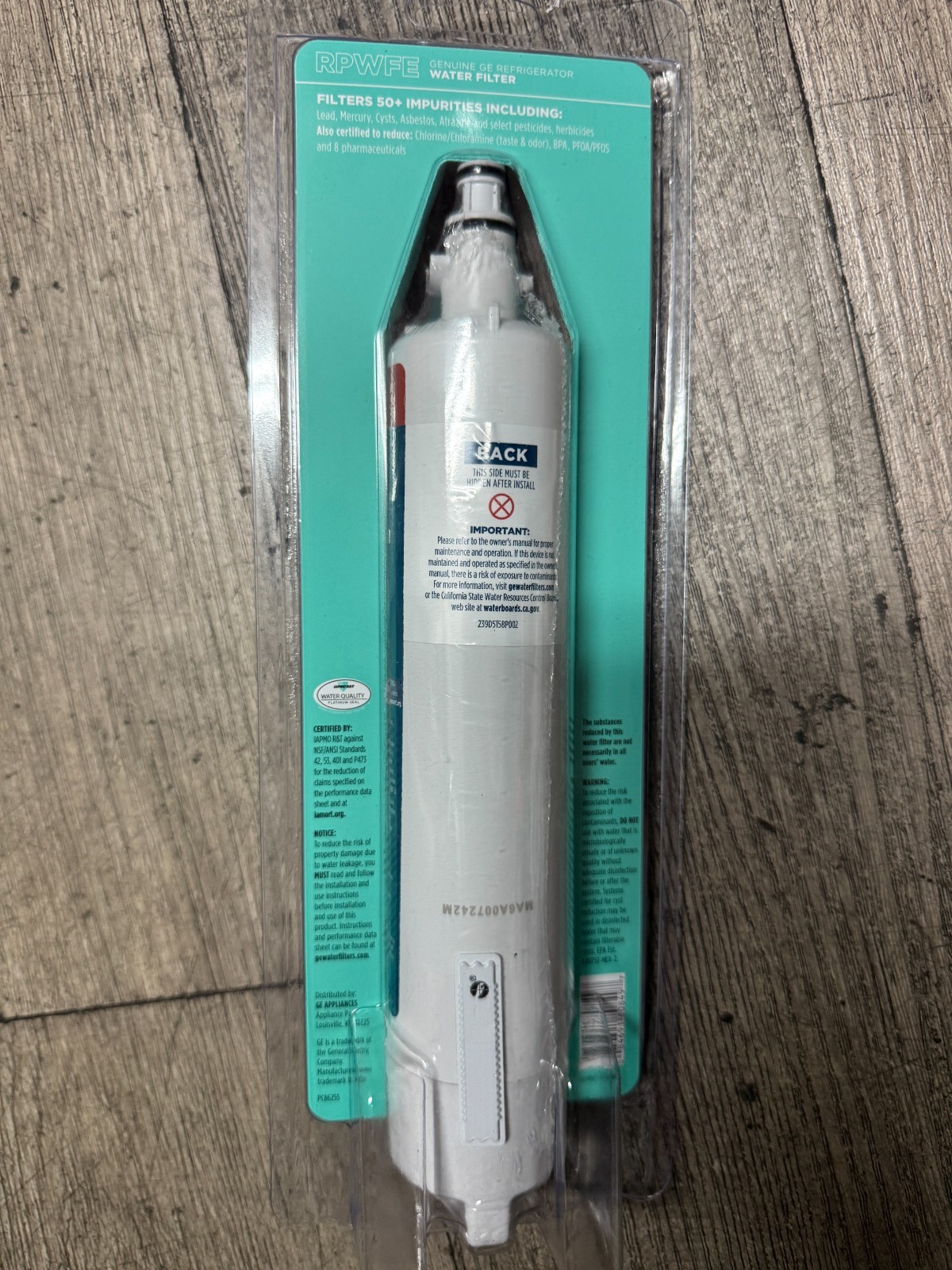 GE RPWFE Genuine Refrigerator Water Filter (WITH CHIP) New Sealed Filter