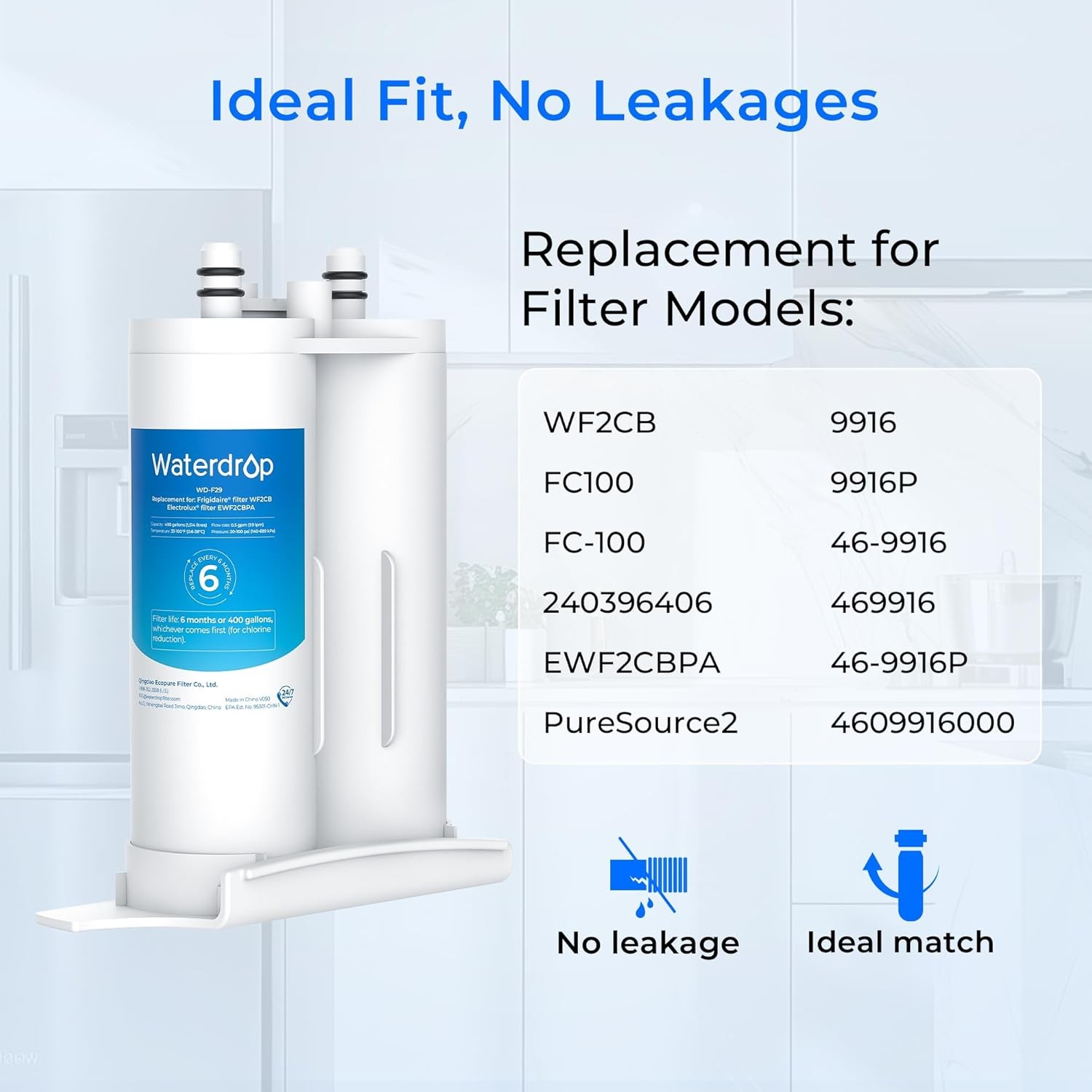 Waterdrop PureSource2® Water Filter Replacement for WF2CB®, NGFC 2000, FC100 (3)