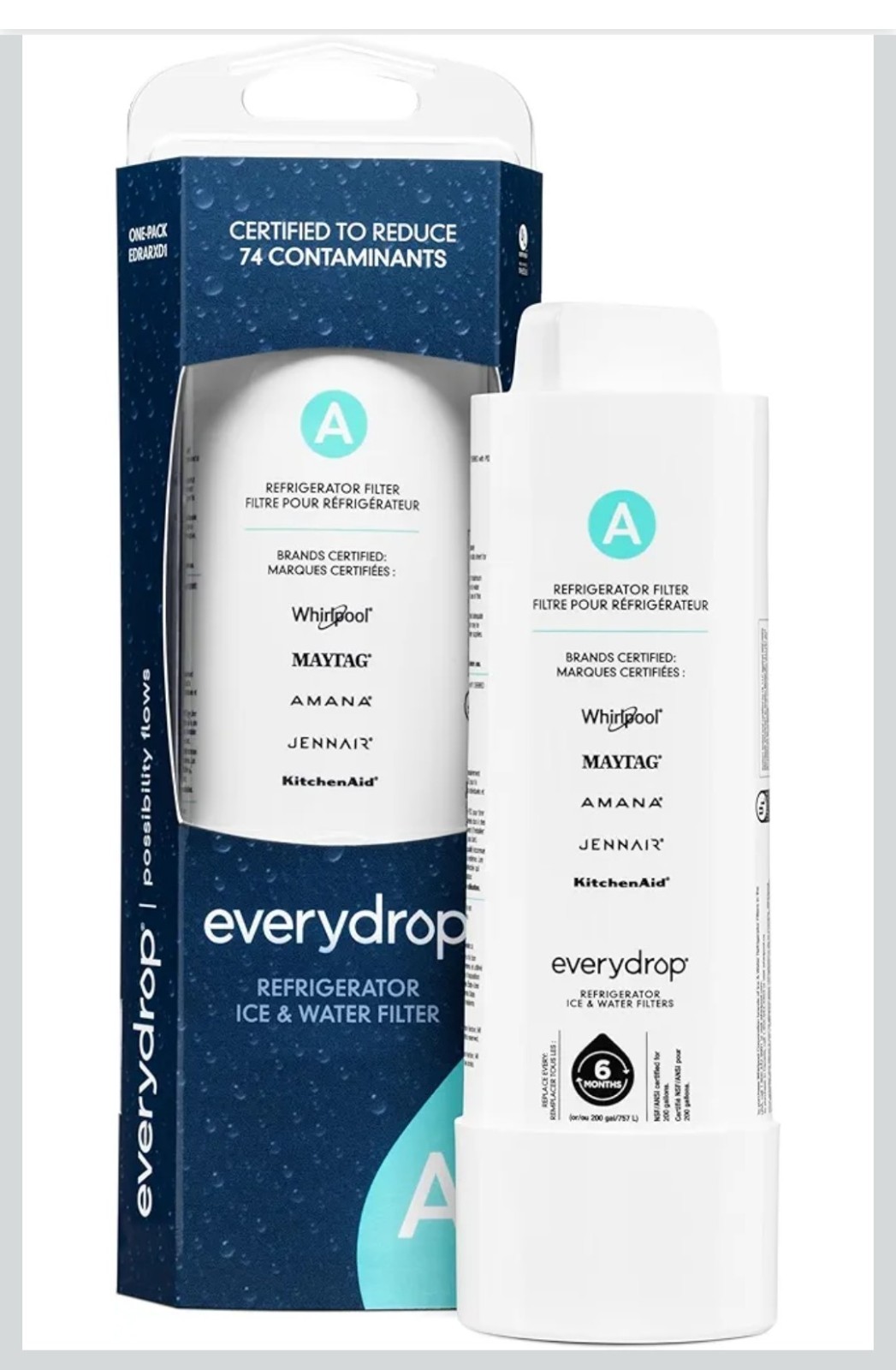 everydrop® by Whirlpool Refrigerator Water Filter A
