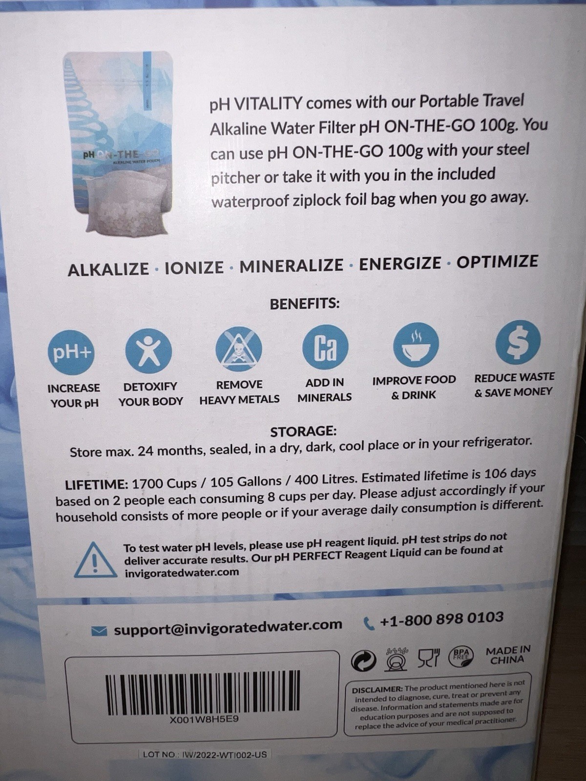 pH Vitality Alkaline Water Filter Pitcher for Drinking Water Stainless Steel …