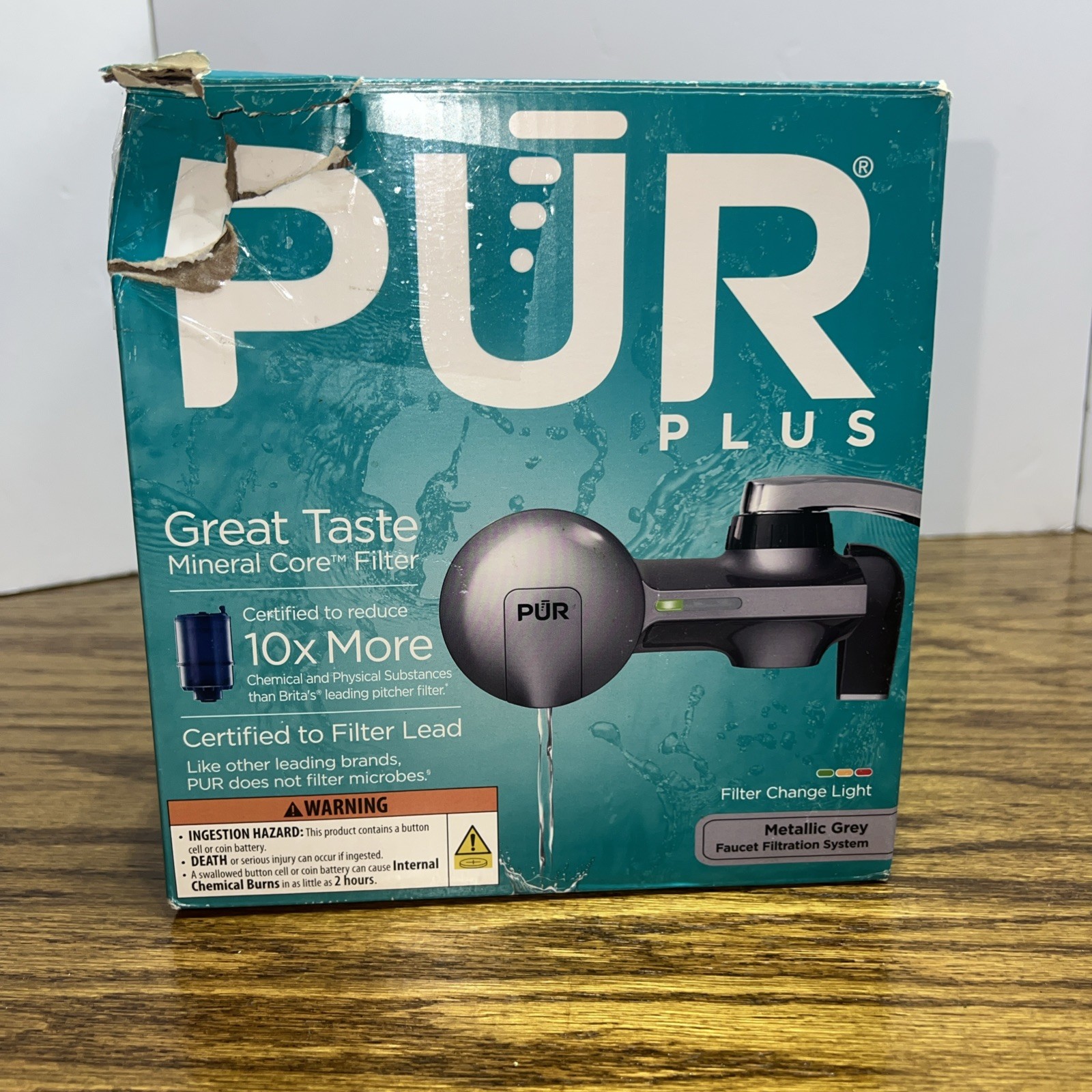 PUR PLUS Faucet Filtration System – Metallic Gray (PFM350V)