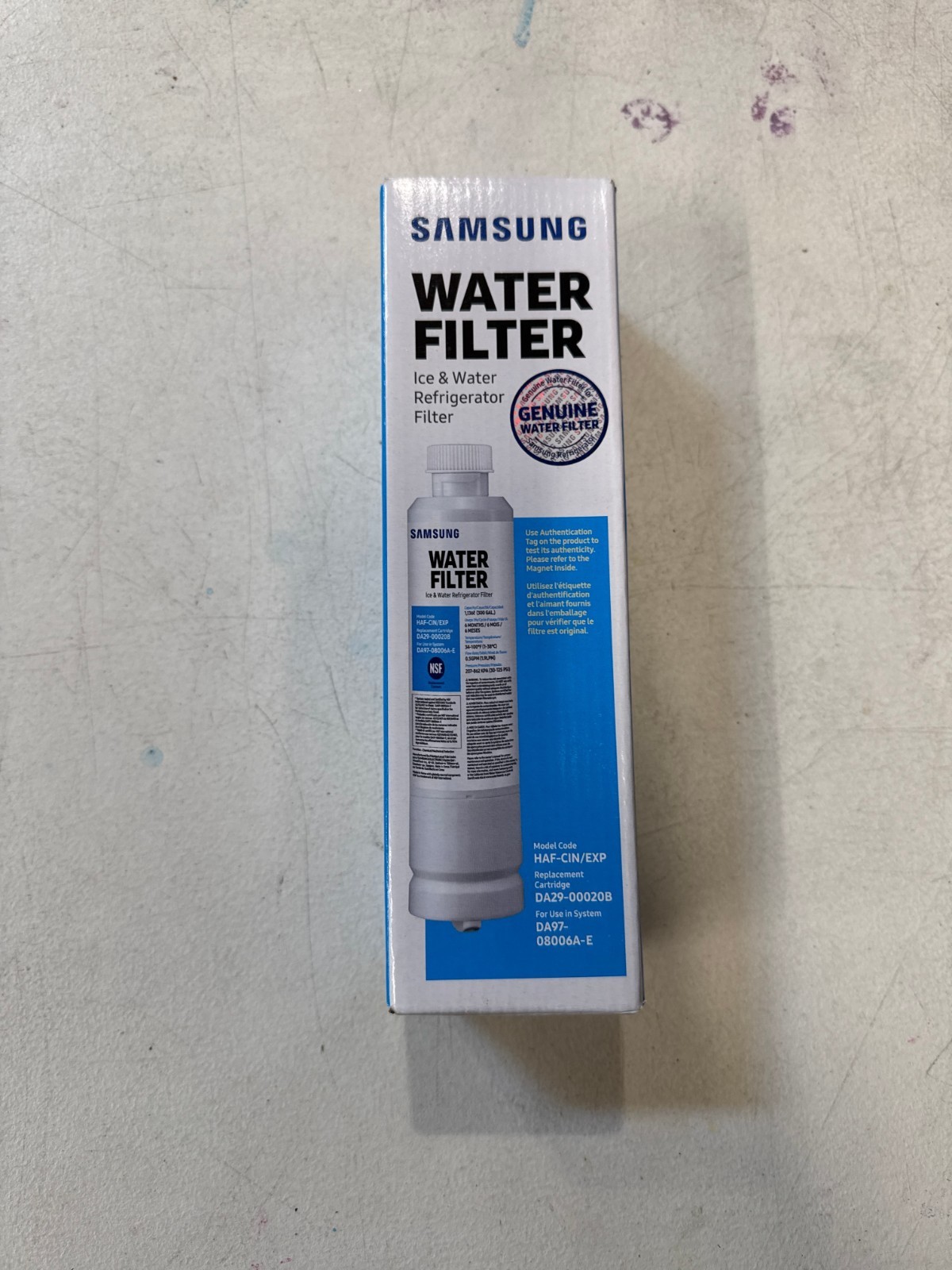 SAMSUNG Genuine Filter for Refrigerator Water and Ice, Carbon Block Filtration