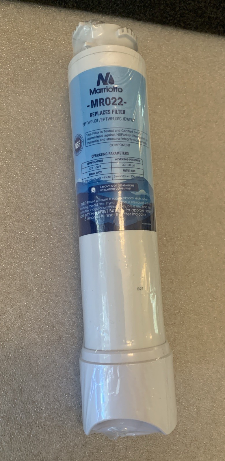 Marriotto MR022 Replacement Water Filter