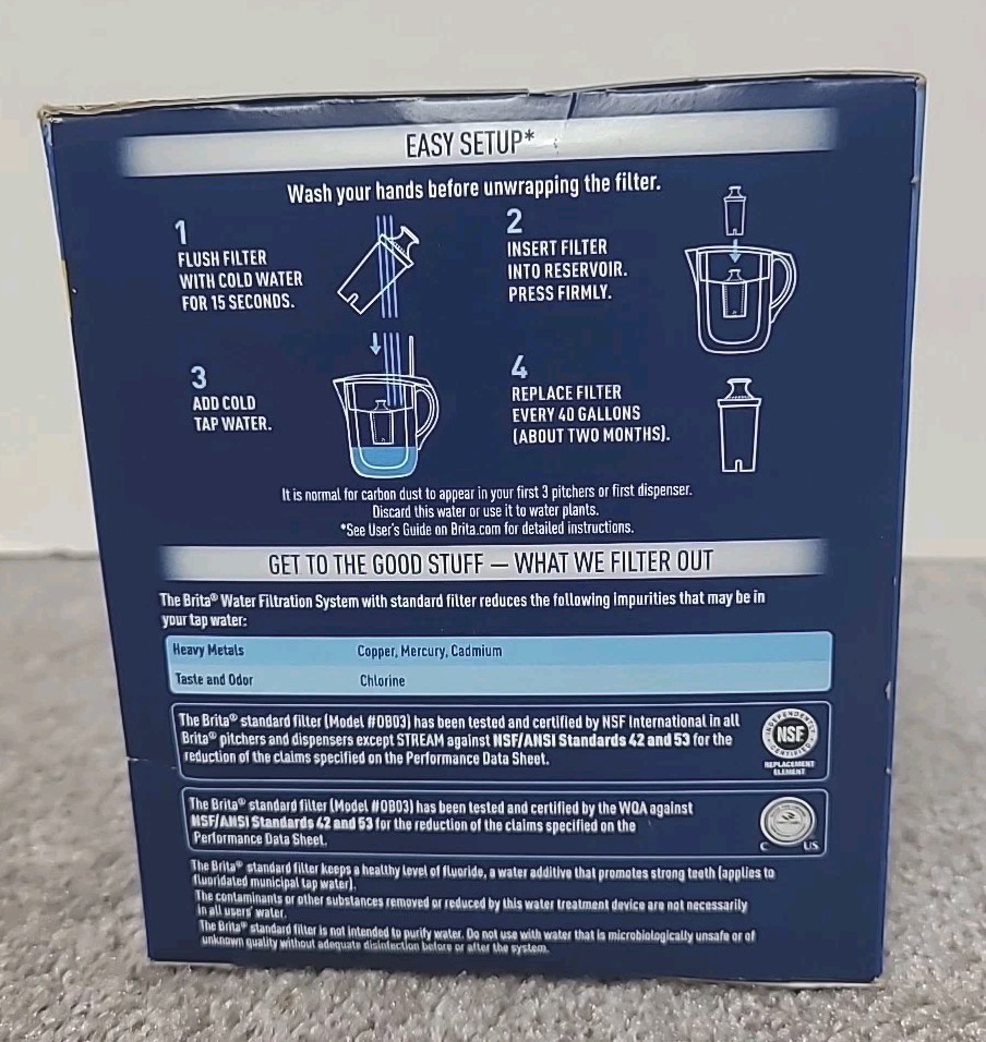 Brita 36417 Standard Replacement Water Filter (6 Pack) in New & Sealed Box