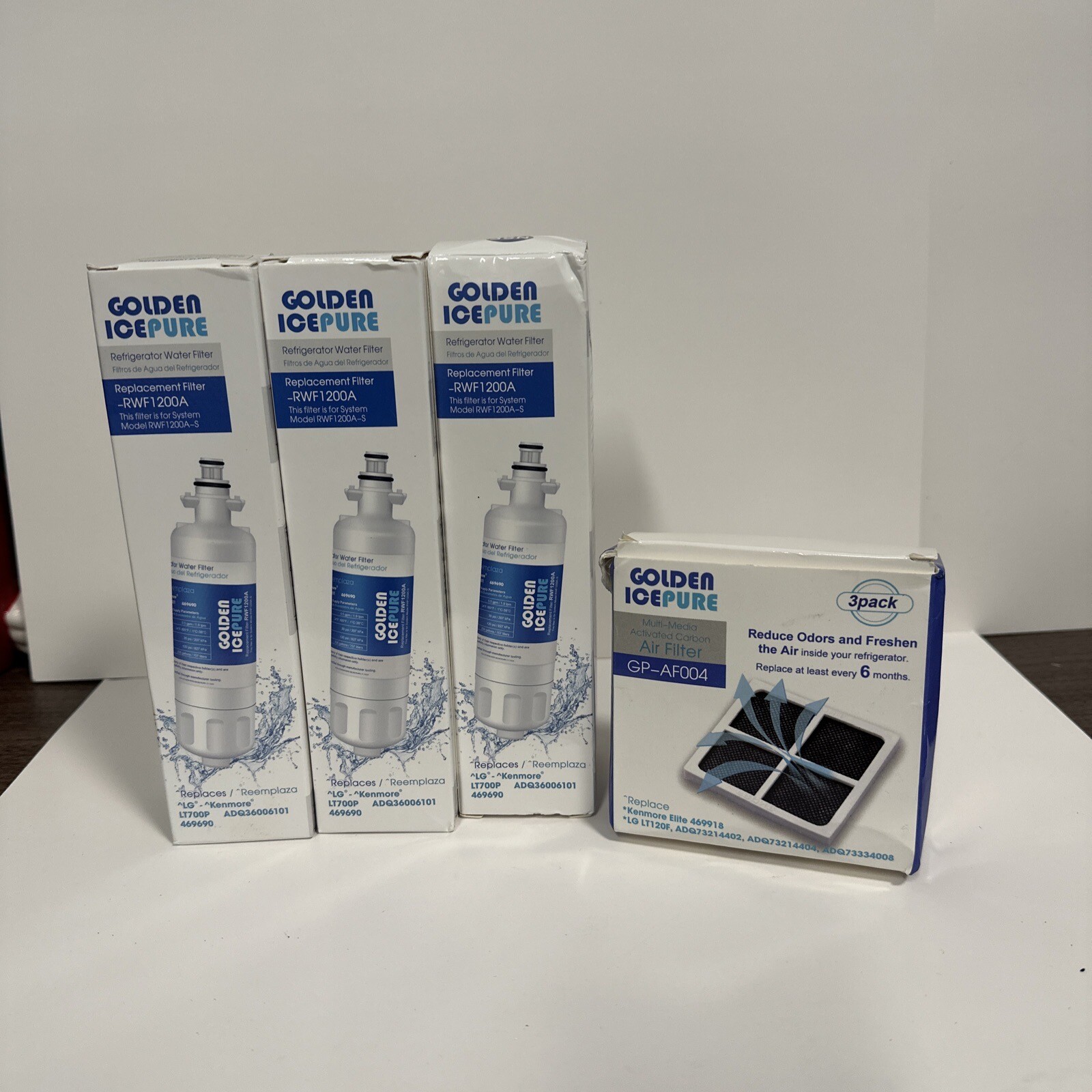 Golden Ice Pure RWF1200A 3 Pk And Air Filter *See Photos & Read Description*