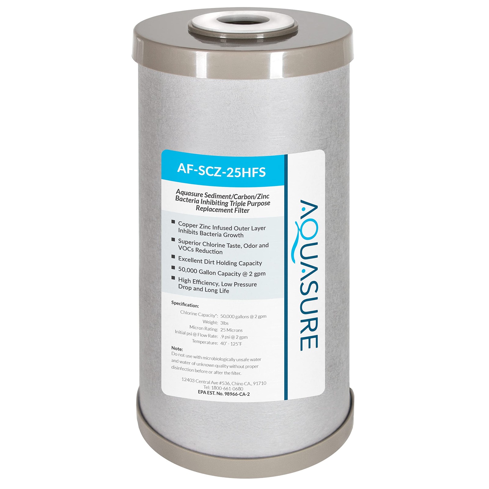 Fortitude V2 Series Sediment/Carbon/Zinc Bacteria Inhibiting Triple Purpose R…