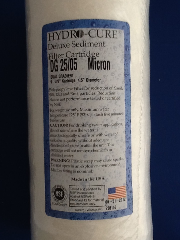 HYDRO CURE DELUXE DG 25/05 BIG BLUE 10″x4.5″ SEDIMENT FILTER – 4 FILTERS
