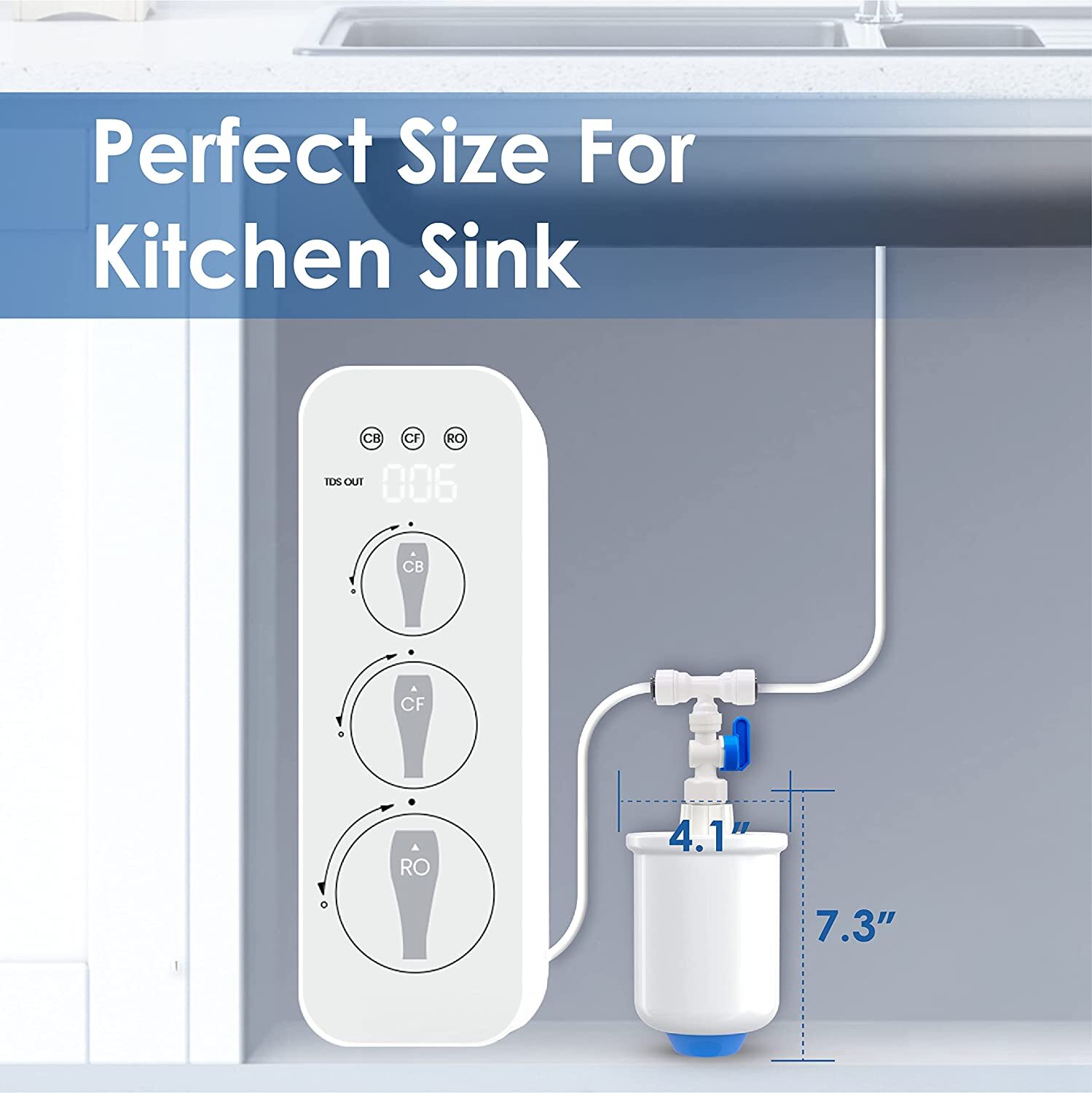 Waterdrop PMT Mini Water Pressure Tank,Storage Water Tank for Tankless RO system