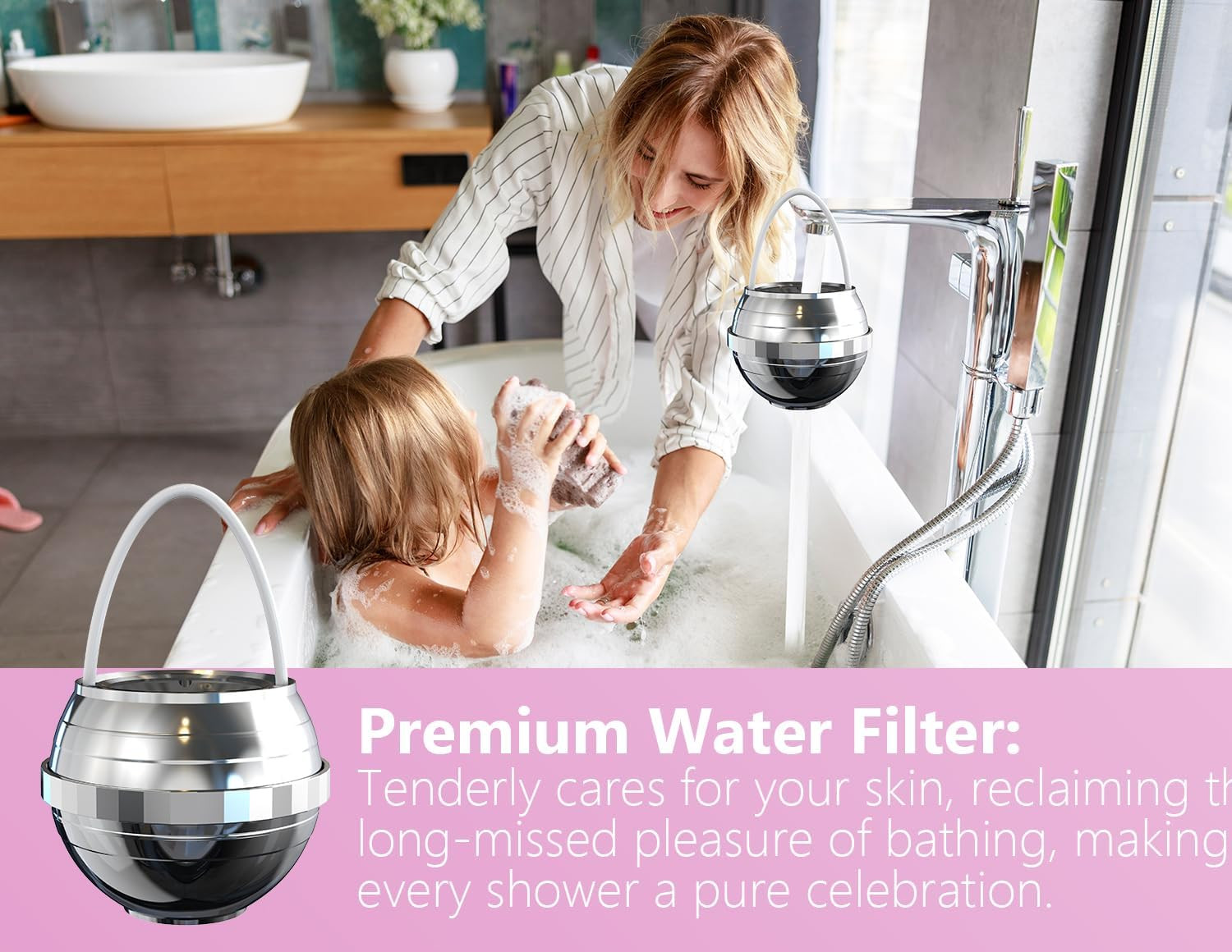 Filtro agua tina 2500 gal 8 etapas elimina contaminantes cloro fluor sin bpa