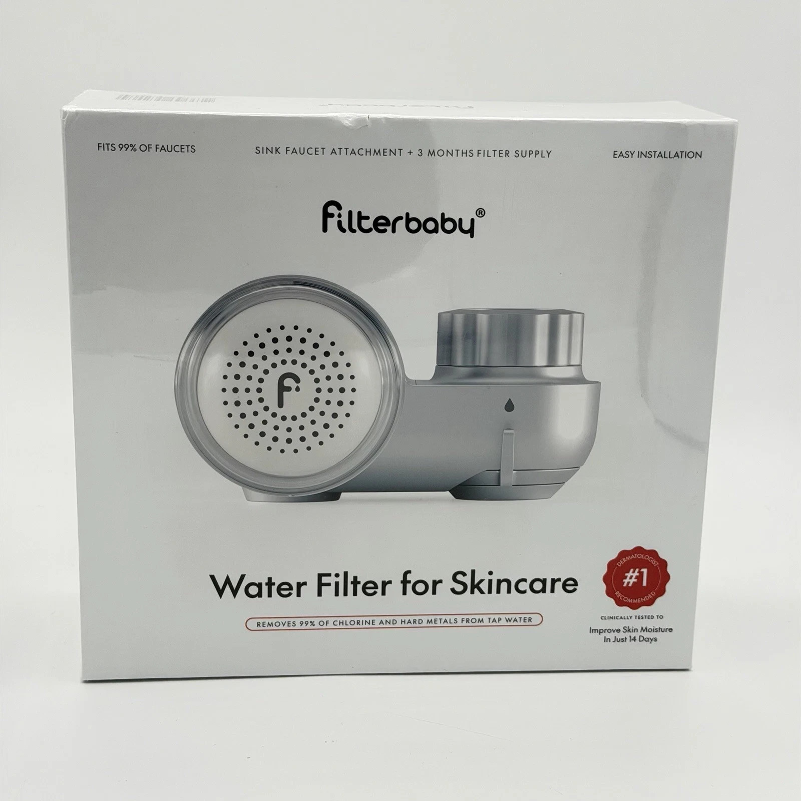 Filterbaby 1 Water Filter For Skincare Sink Faucet Attachment New Sealed Silver