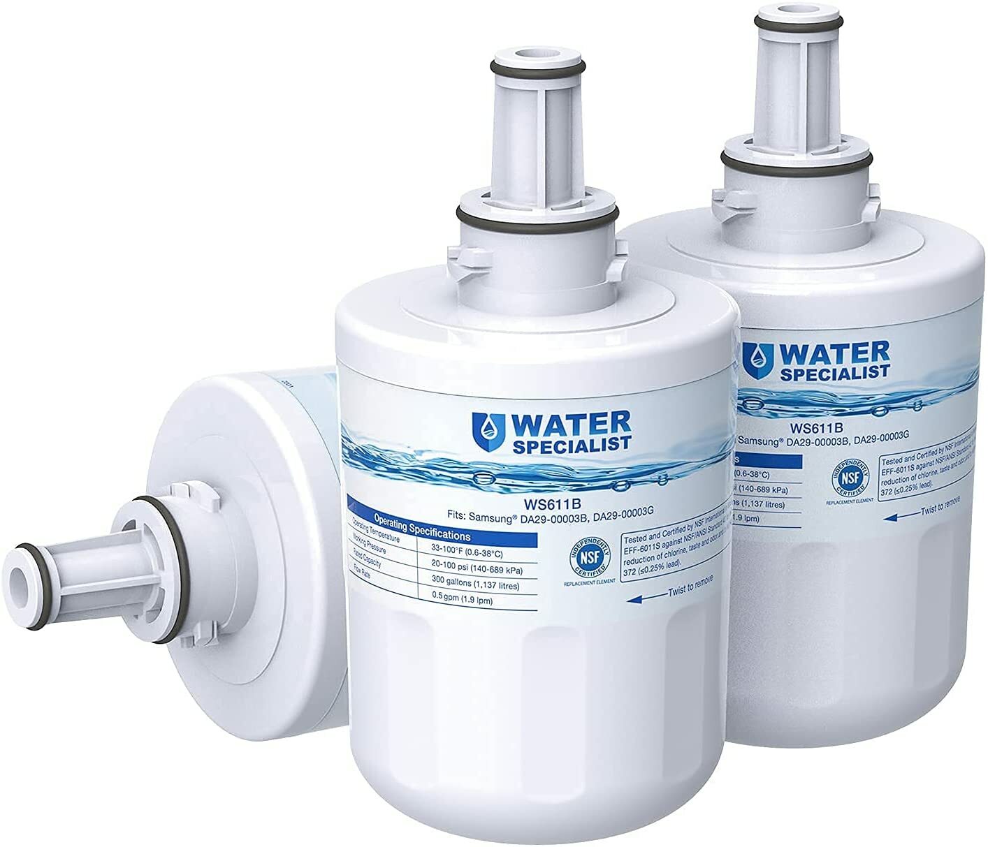 Waterspecialist Refrigerator Water Filter, Replacement for Samunsung DA29-00003G