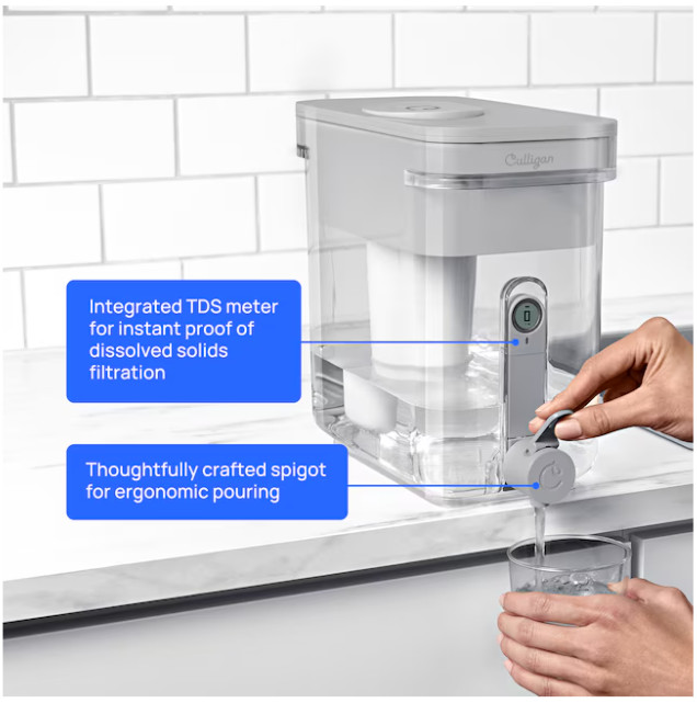 Culligan with ZeroWater Technology 32-Cup Gray Plastic Water filter Pitcher