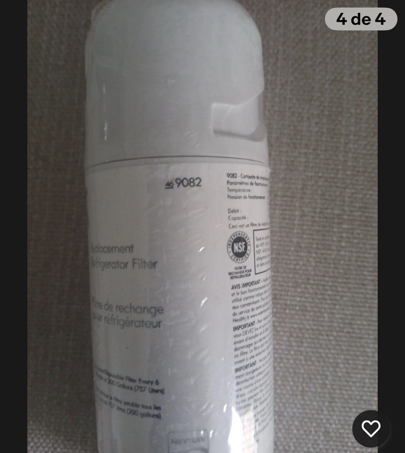 1Pcs Kenmore 9082 Replacement Refrigerator Water Filter for 469082 9903-OPEN BOX