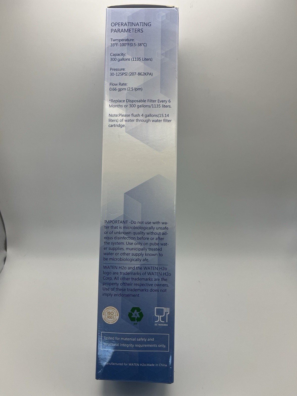 Waten H20 Replacement Filter 4396841 * 43968710 Filter 2 EDR3RXD1