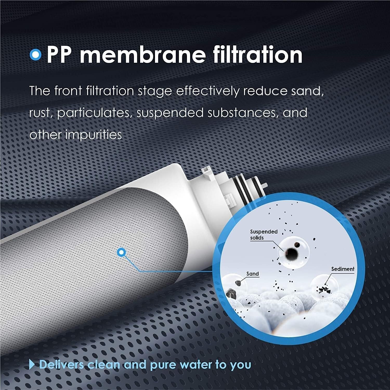 Waterdrop TSC Under Sink Water Filter System and Replacement filters, 2PP+CT+CS