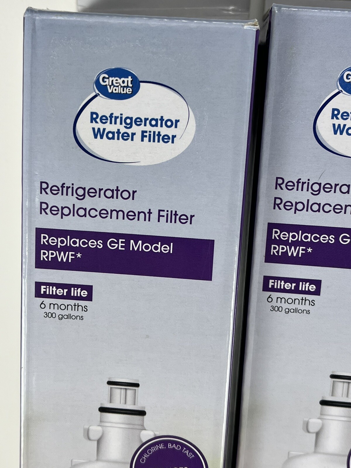 (4) Great Value Refrigerator Water Filter Replaces GE Model RPWF 6months 300 gal