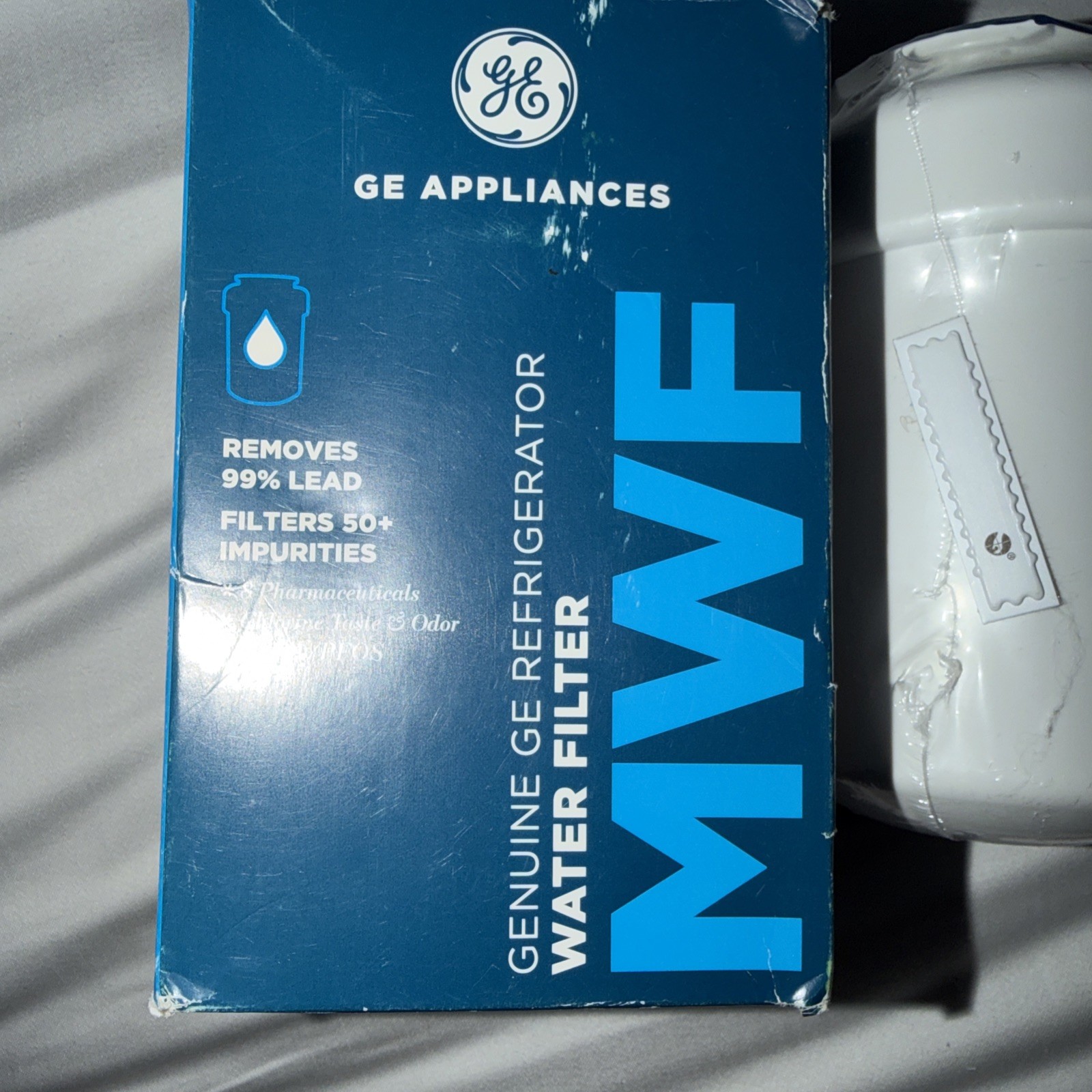 2 New Genuine GE Appliances MWF Replacement Refrigerator Water Filter Sealed