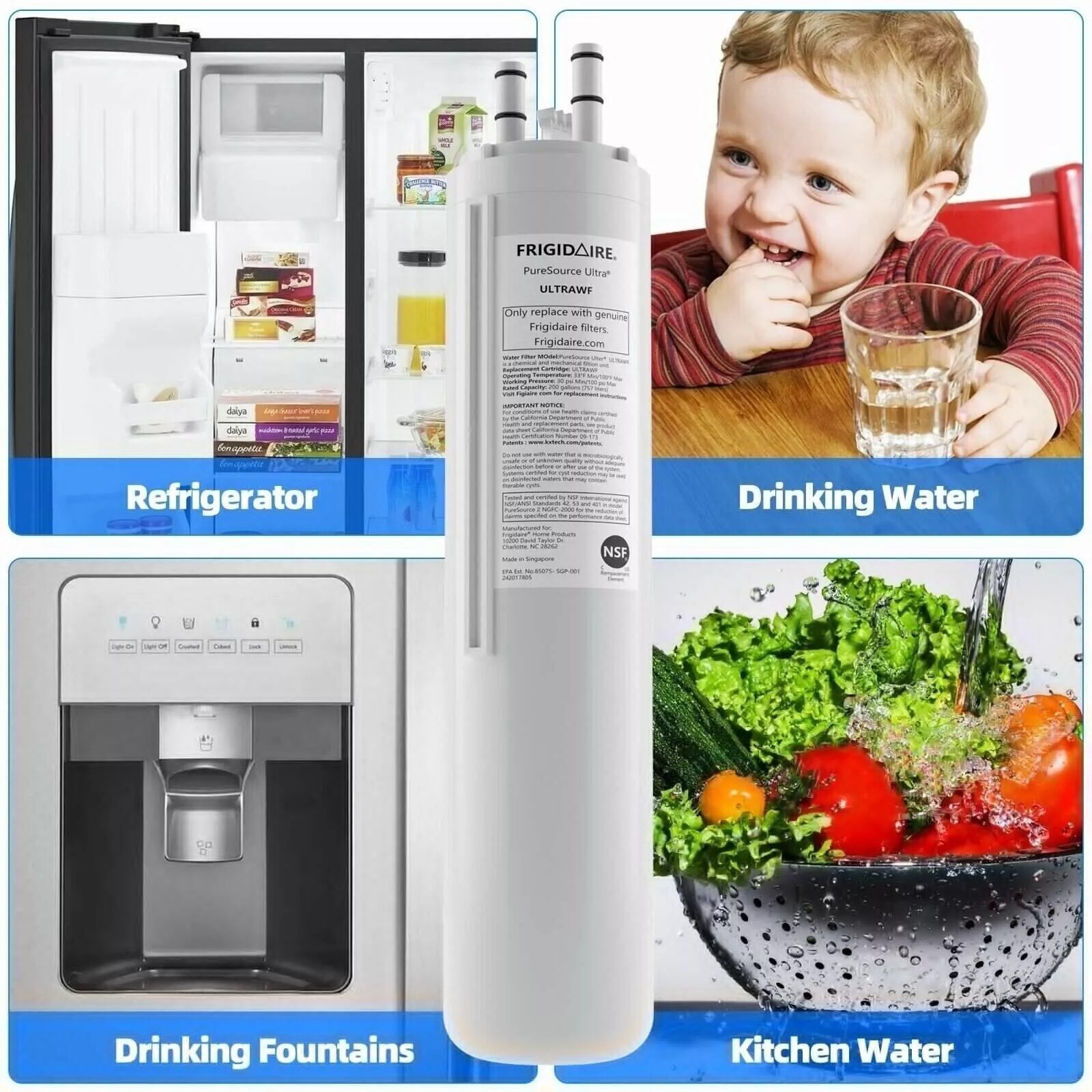 1 Pack ULTRAWF Fit Frigidaire Ultra PureSource Refrigerator Water Filter US NEW