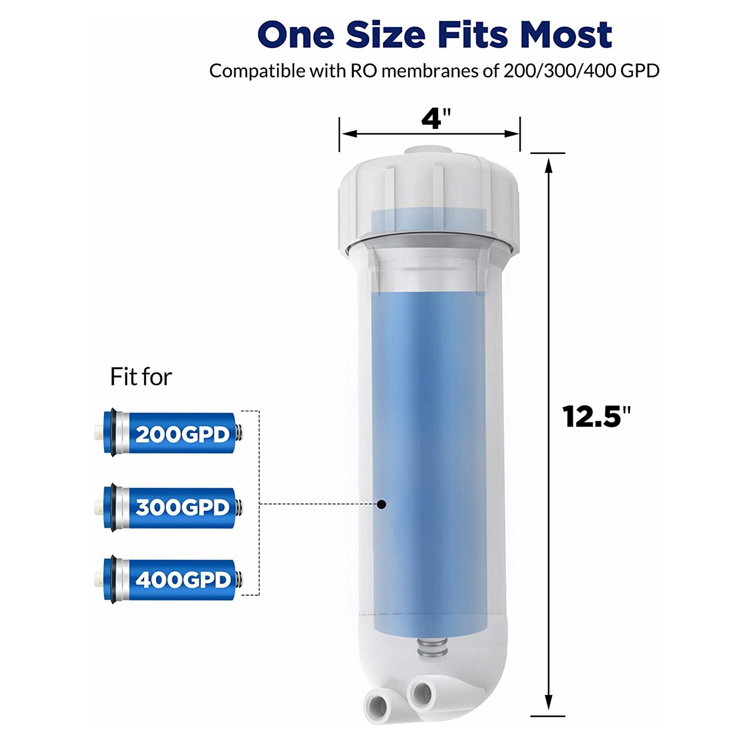 3012 RO Membrane Housing for 200/300/400/500 GPD Reverse Osmosis Water System