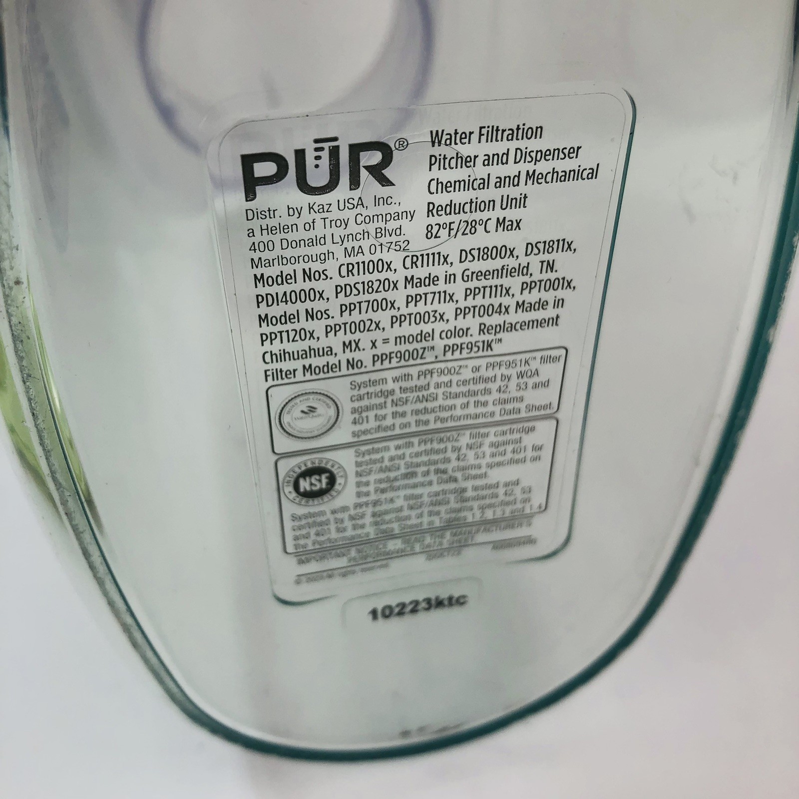PUR PLUS 7-Cup Lead Reducing Water Filter Pitcher Green w/ 2 New Sealed Filters