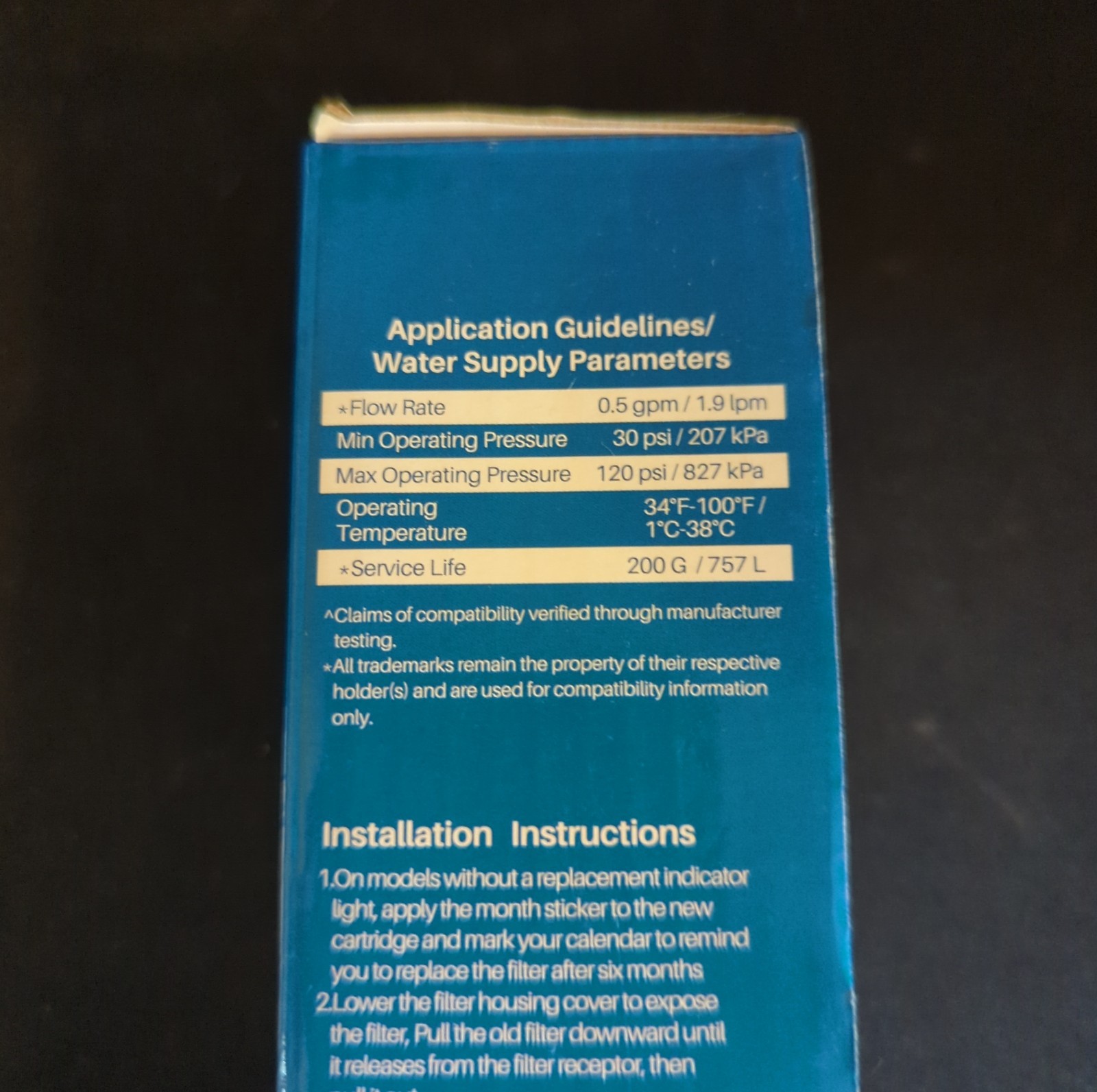 PurePlus PP-RWF1200A Refrigerator Water Filter PP-RWF1200A-S New 200 Gal