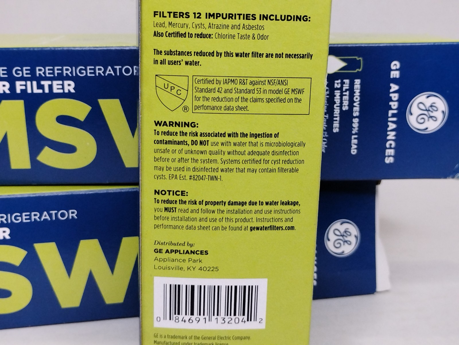 Lot Of 3 GE MSWF Refrigerator Water Filter New And Sealed