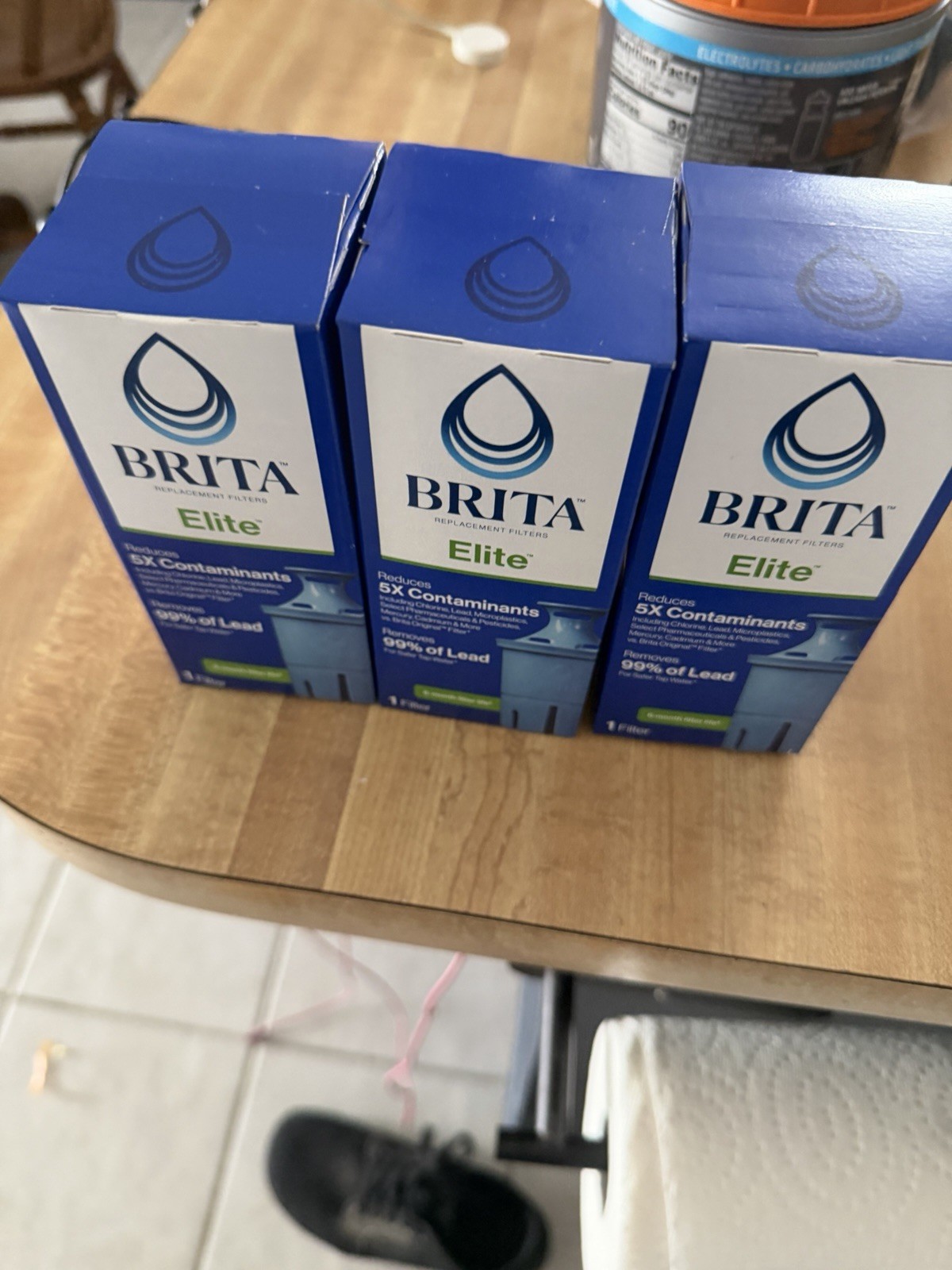 3 Brita Replace Elite Water Filter Filters 3X Contaminants Lasts 6 Months