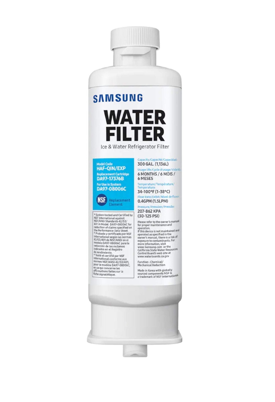 3PACK Genuine Samsung DA97-17376B HAF-QIN/EXP REFRIGERATOR Water Filter US Stock