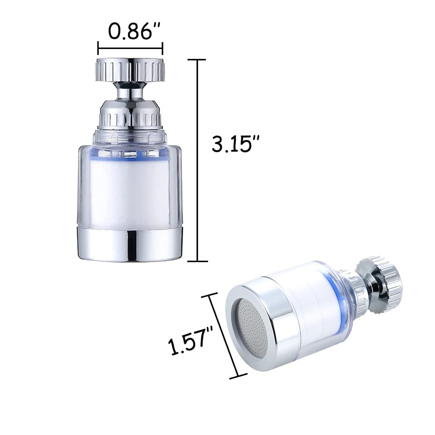 Faucet Water Filter Tap Filtration Kitchen Sink Mount Purifier System 360°Rotate