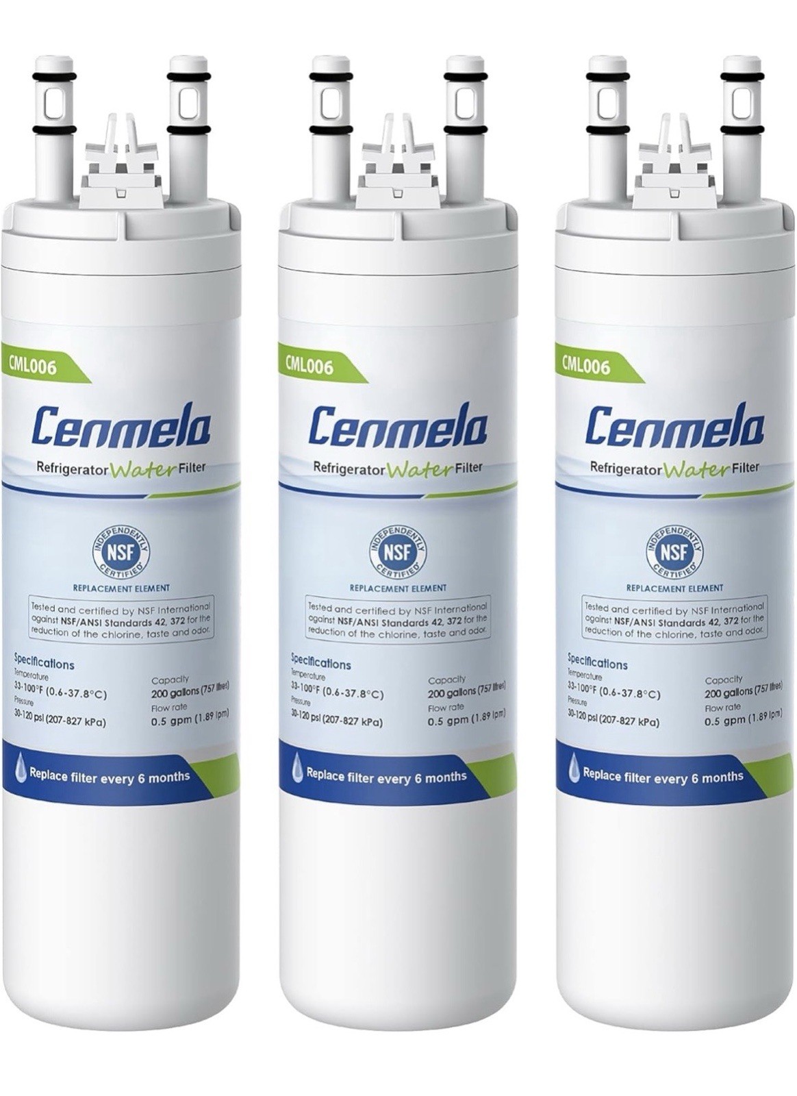 WF3CB Replacement Water Filter, Compatible Frigidaire 3 pack (see Description)