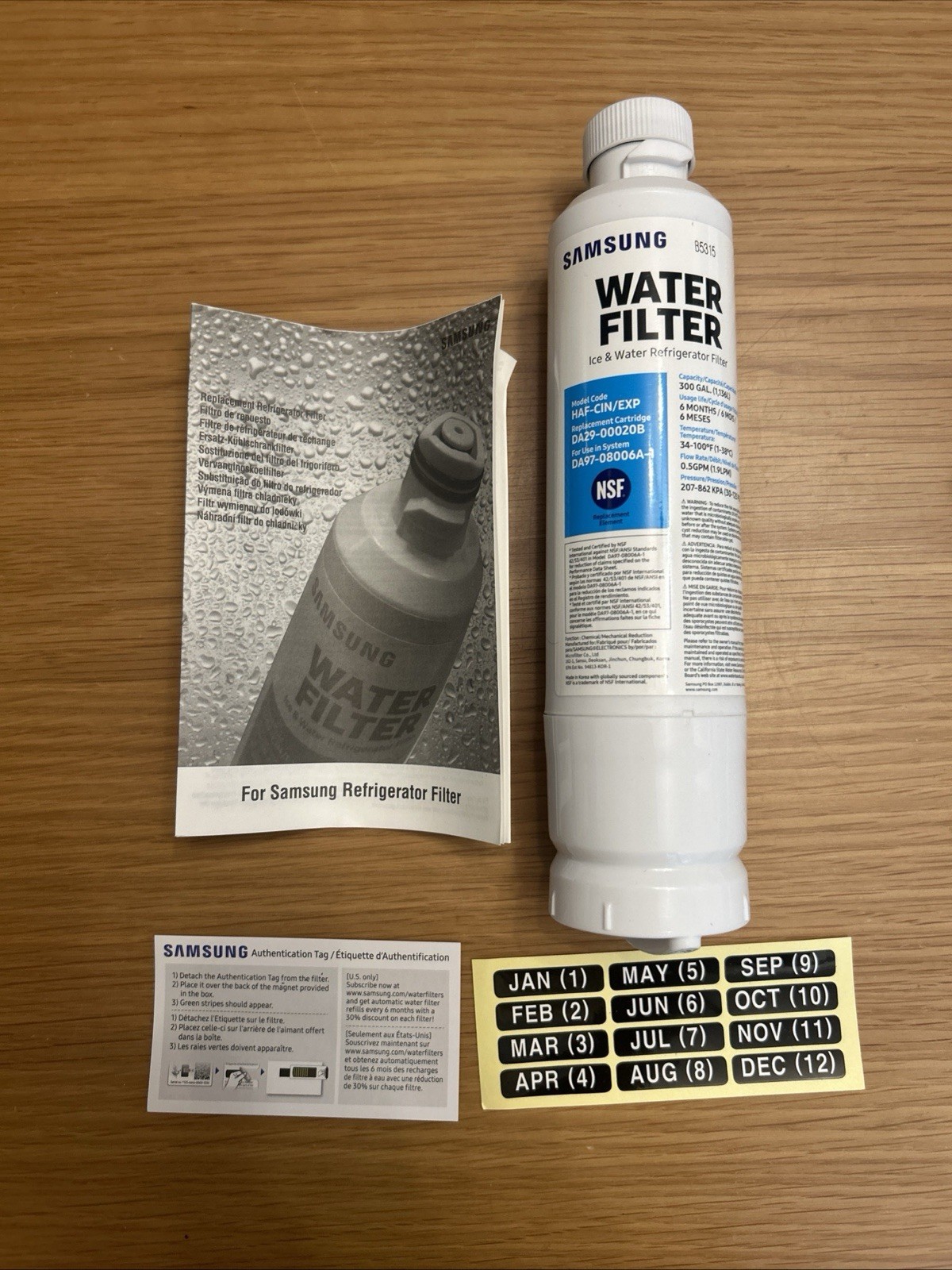 1 PACK Genuine New Samsung DA29-00020B HAF-CIN/EXP Refrigerator Water Filter