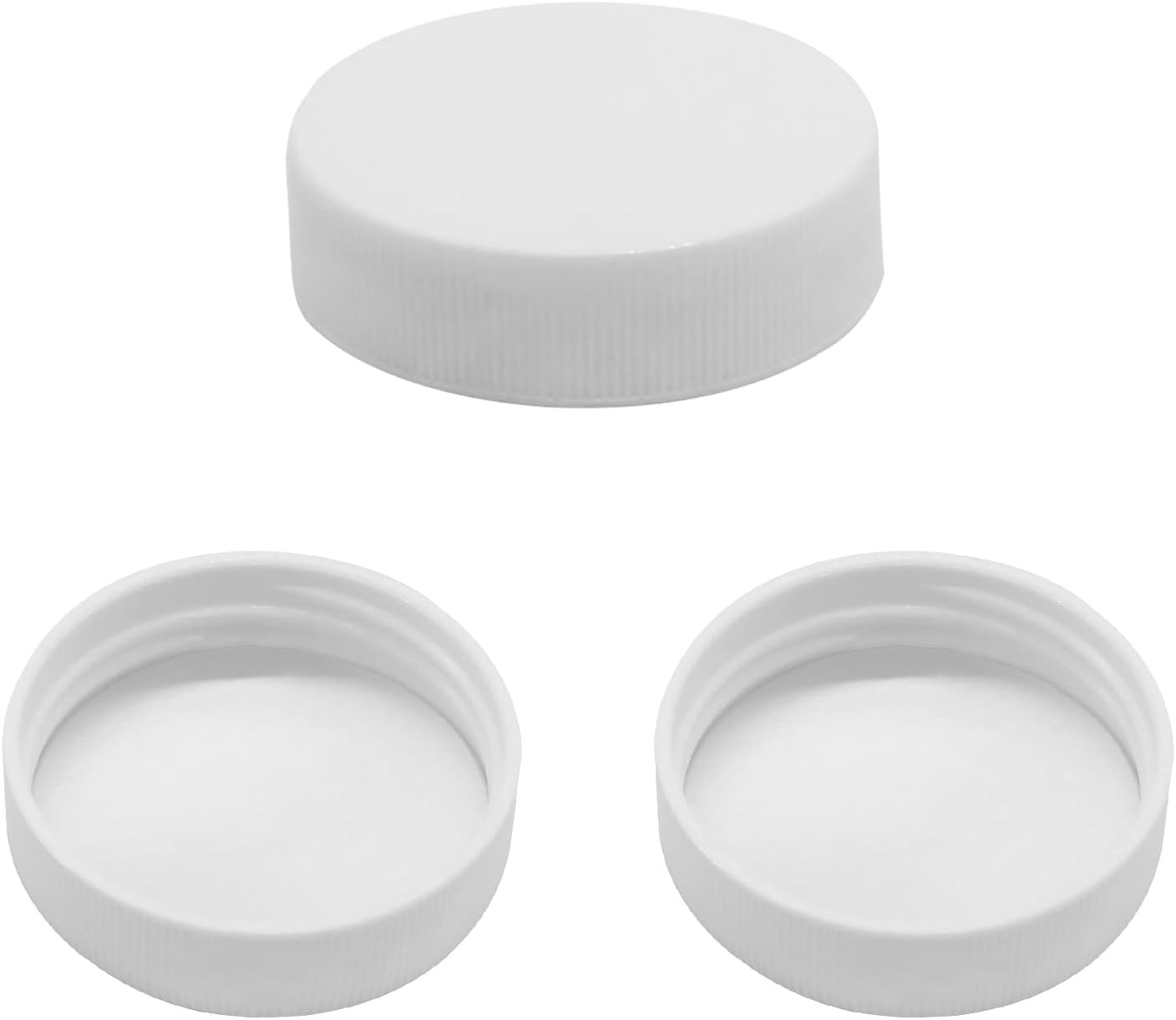 3Pcs 53mm Water Bottle Caps, Jug Caps Screw Top for 3 or 5 Gallon White