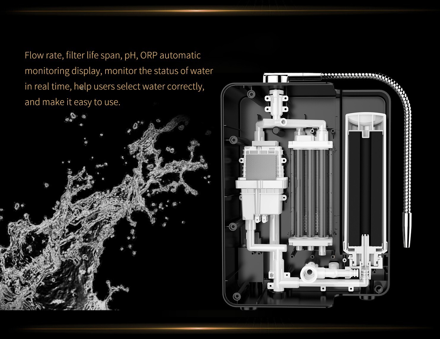 11 Plates Alkaline water ionizer generator purifier pH 3-11 Hydrogen water