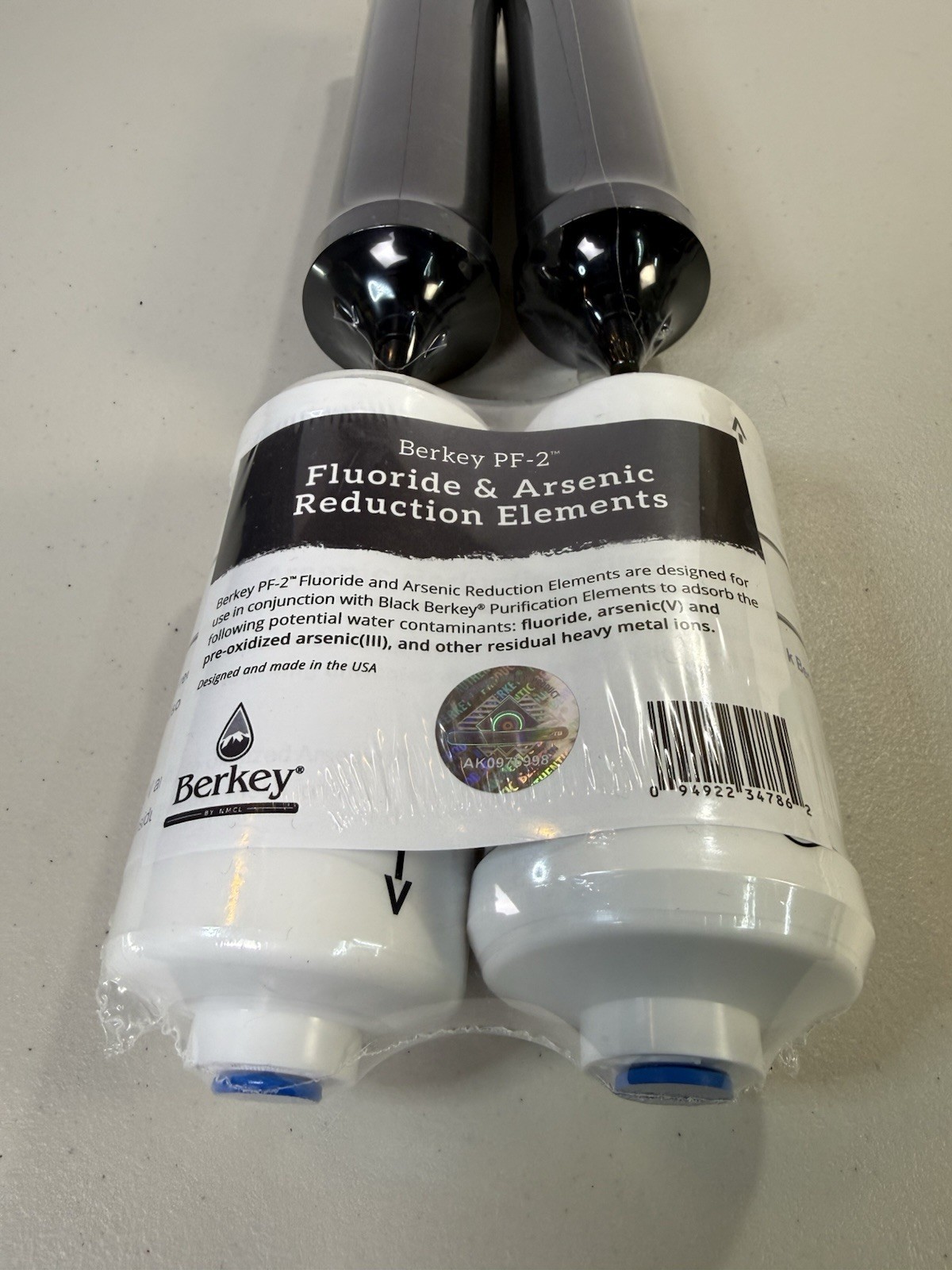 NEW 1-Combo Pack Berkey PF-2 Fluoride Water Filters & Berkey Black Carbon BB9-2