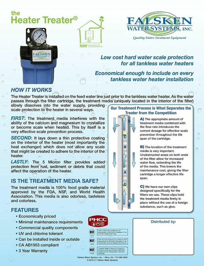 Falsken WATER SCALE Protection SYSTEM T-HT-20-RevFlo-G