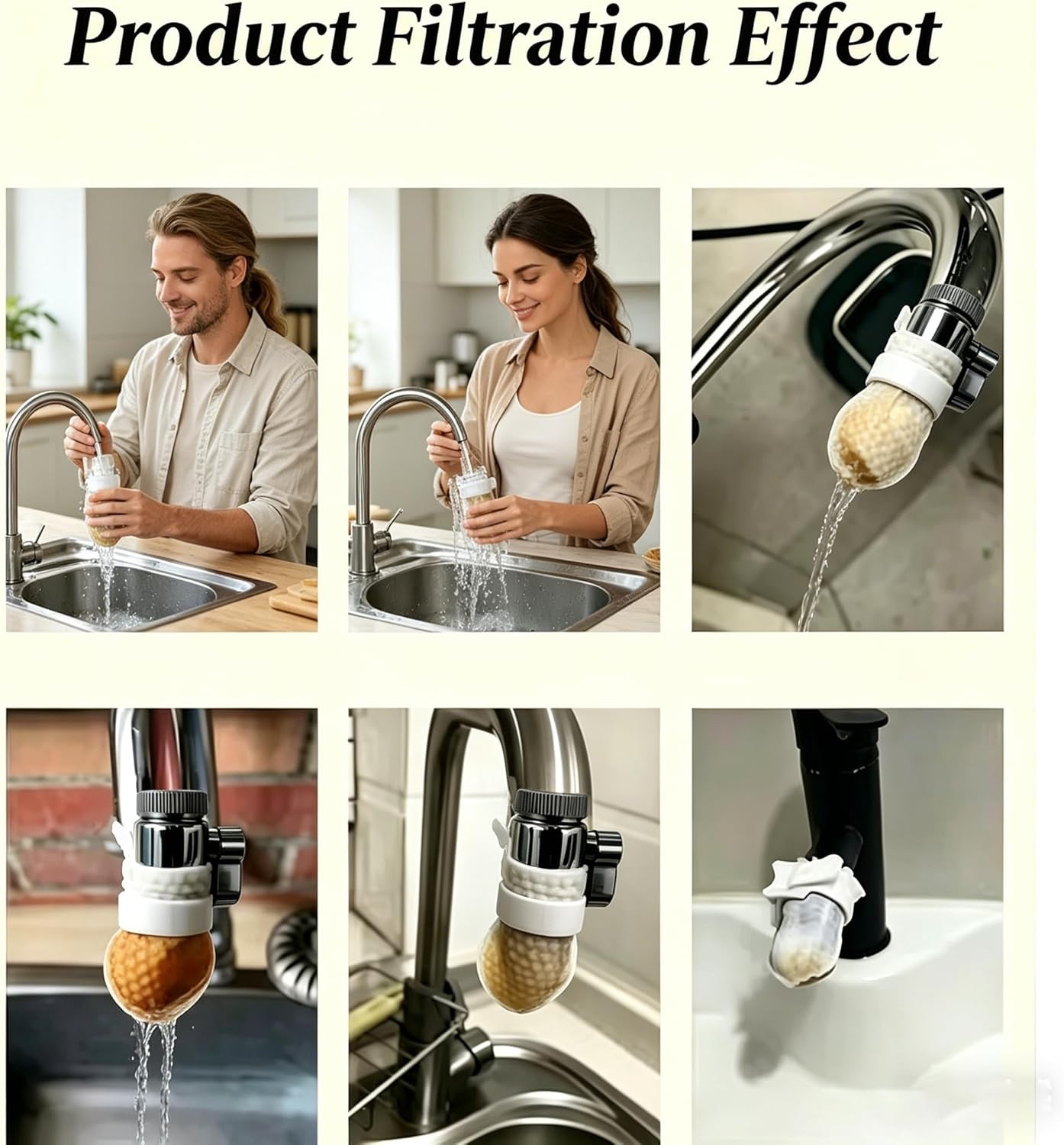 10~300x Mesh Faucet Filter Cotton Bag,Universal Anti-Splash Water Filter Kitchen