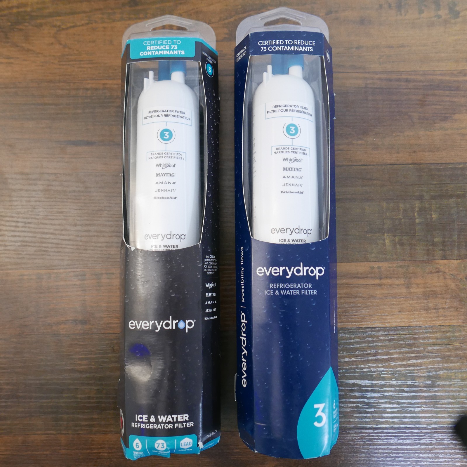 Lot of 2 Everydrop by Whirlpool Ice and Water Refrigerator Filter 3 Maytag Amana